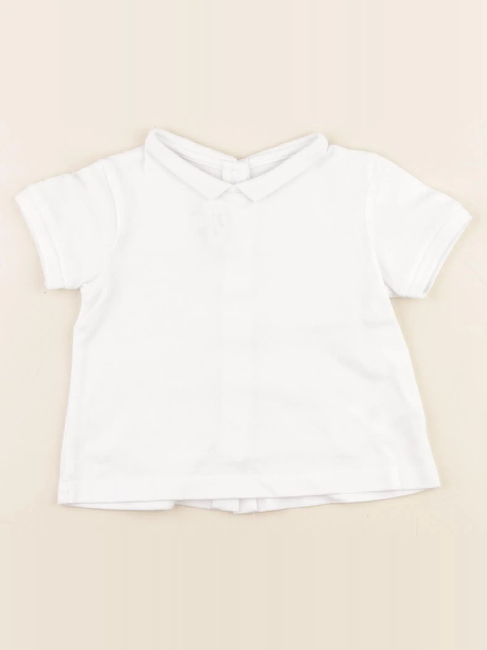 Cyrillus - polo blanc - 12 mois
