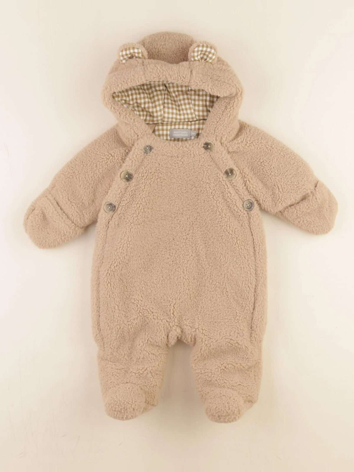 Boutchou - combi-pilote marron - 3 mois