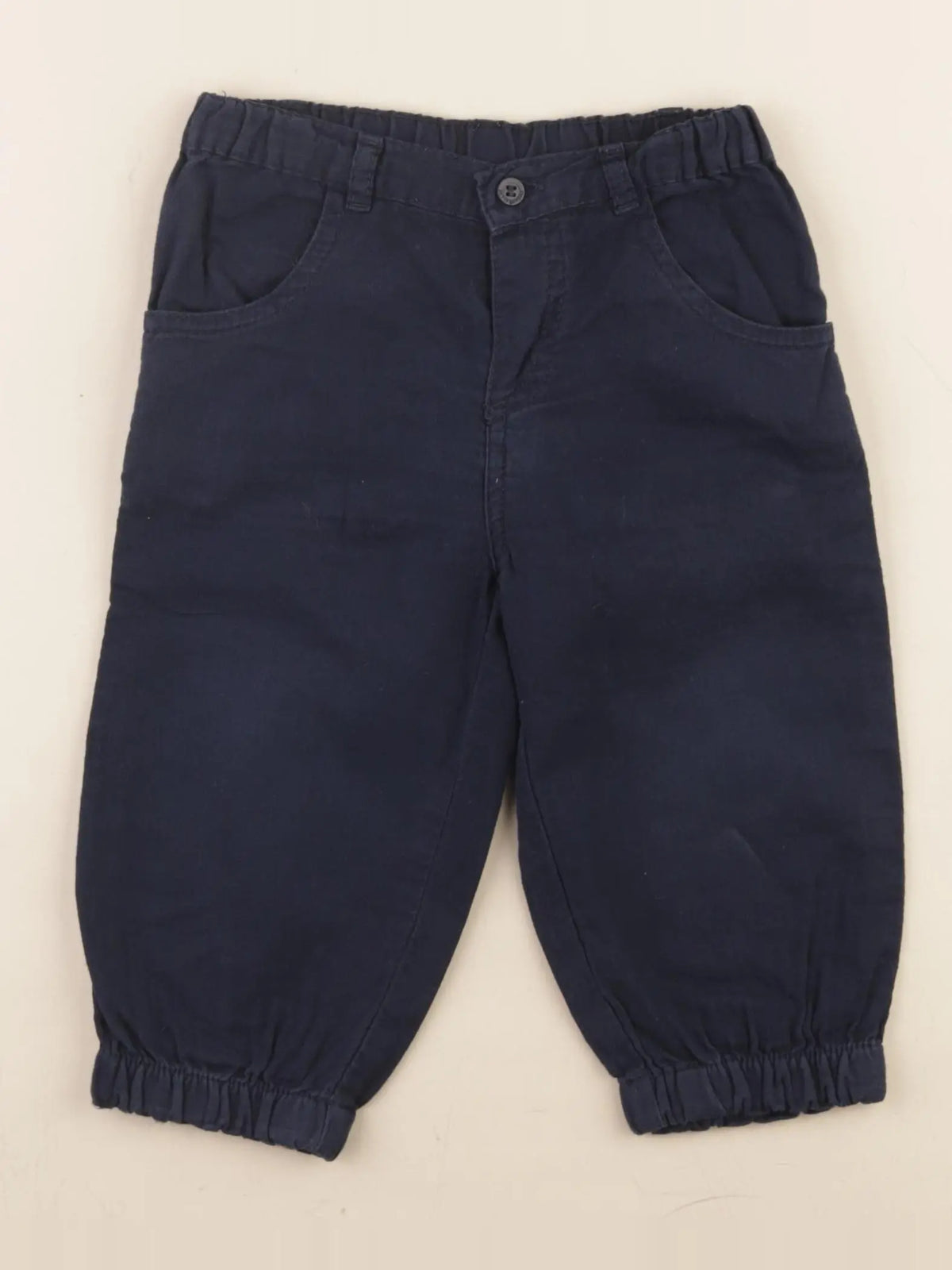 Petit Bateau - pantalon bleu - 18 mois