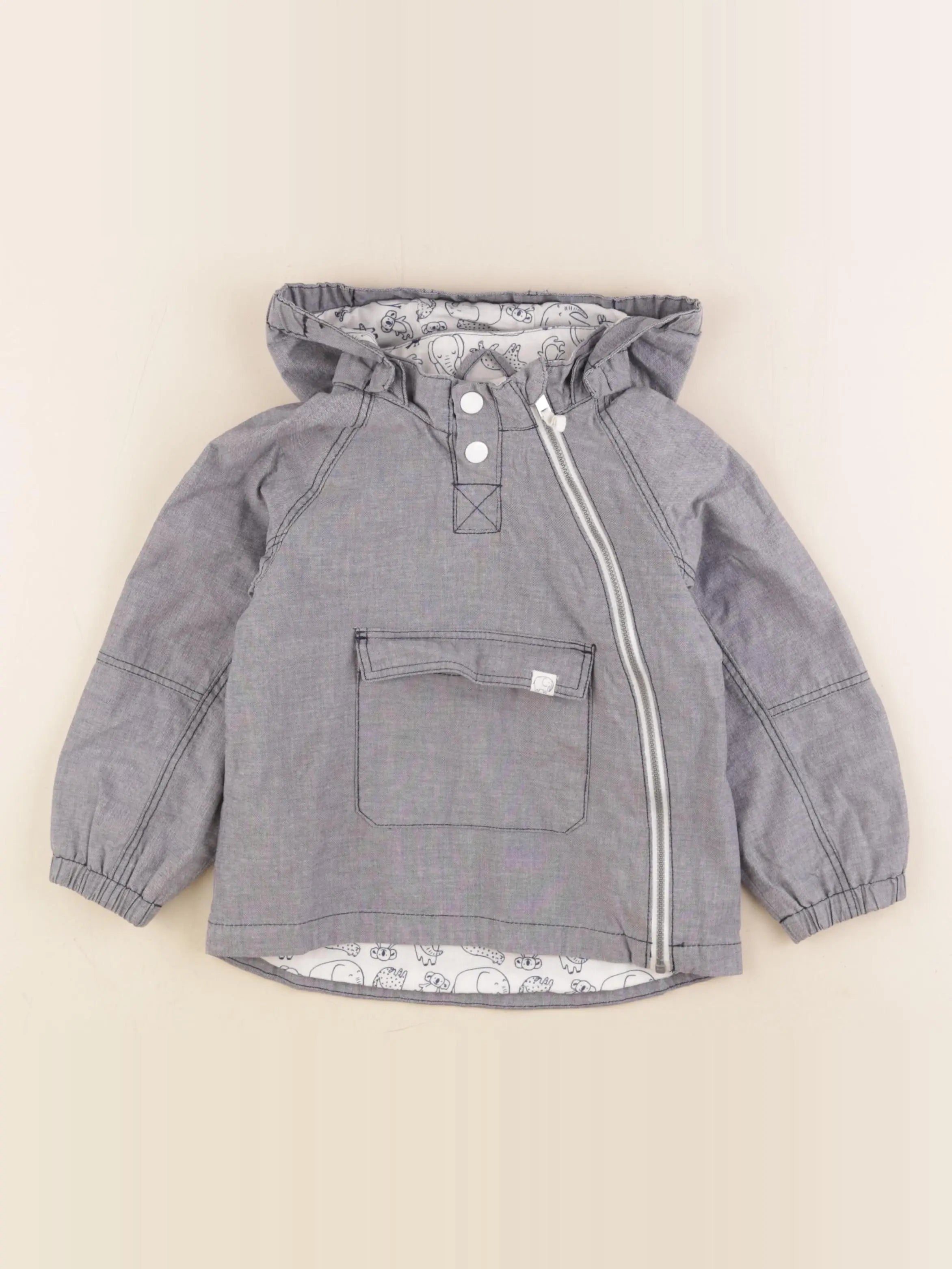 H&M - veste bleu - 2/3 ans
