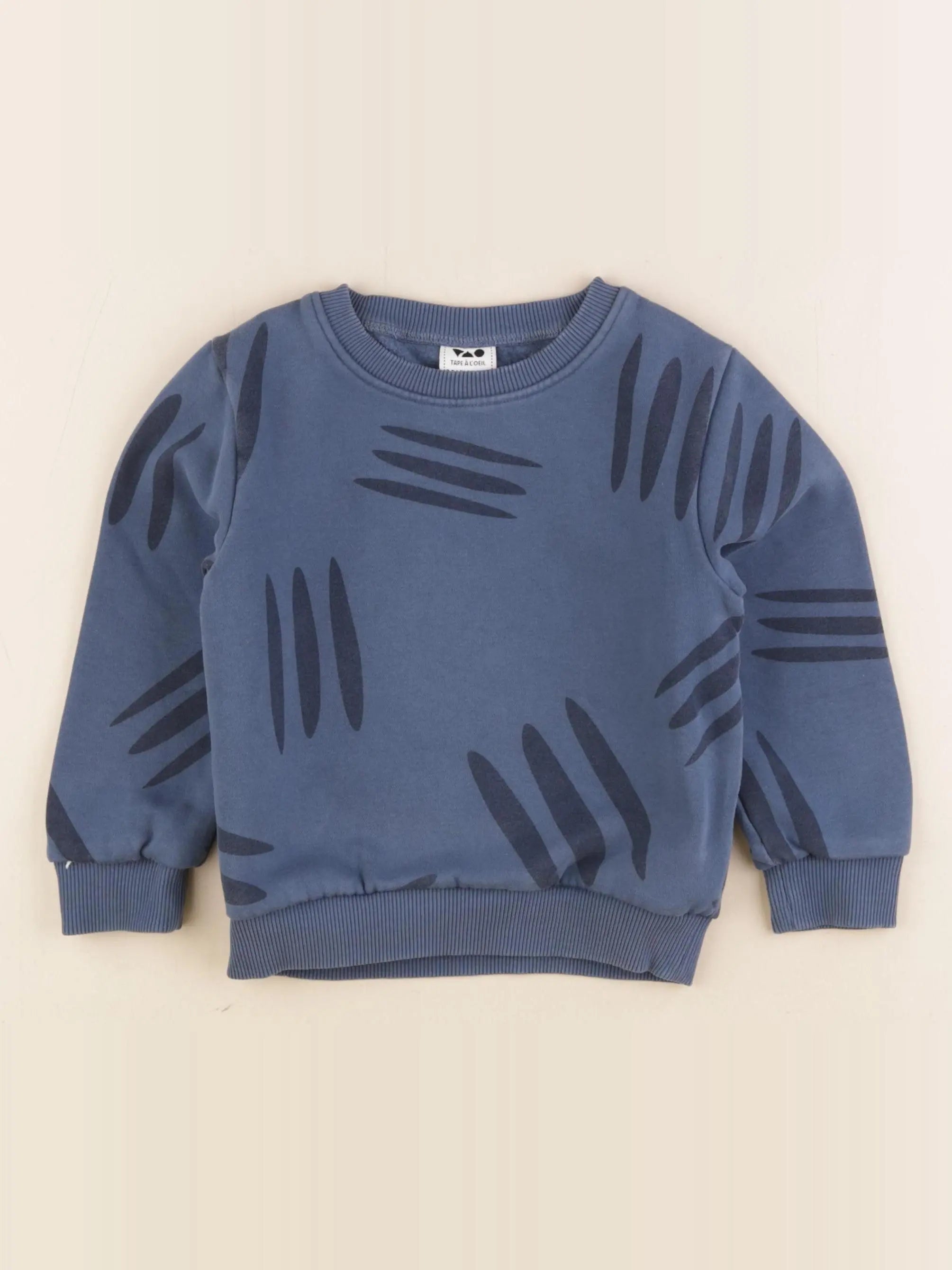 Tape à l'oeil - sweat bleu - 2/3 ans