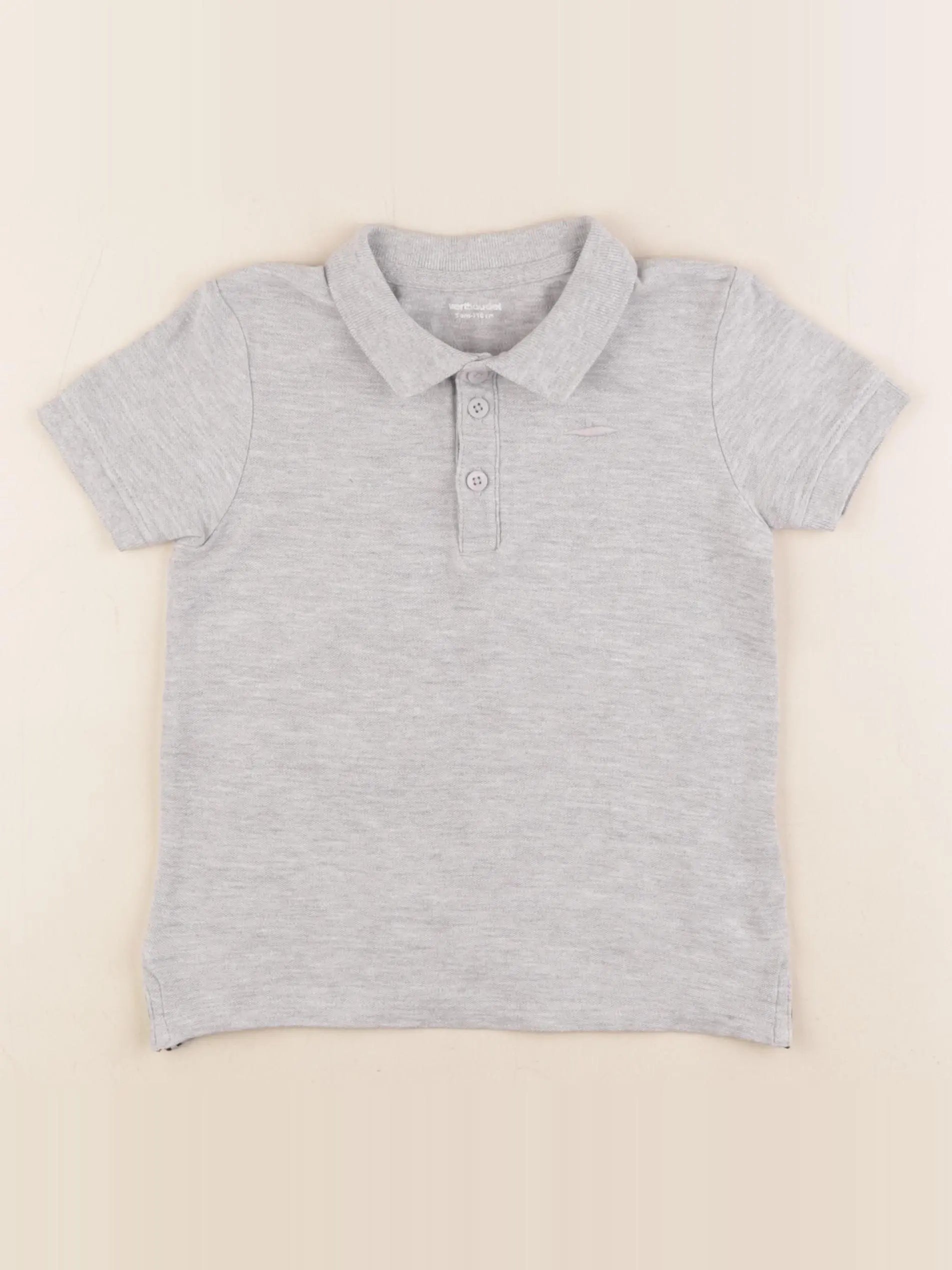 Vertbaudet - polo gris - 5 ans