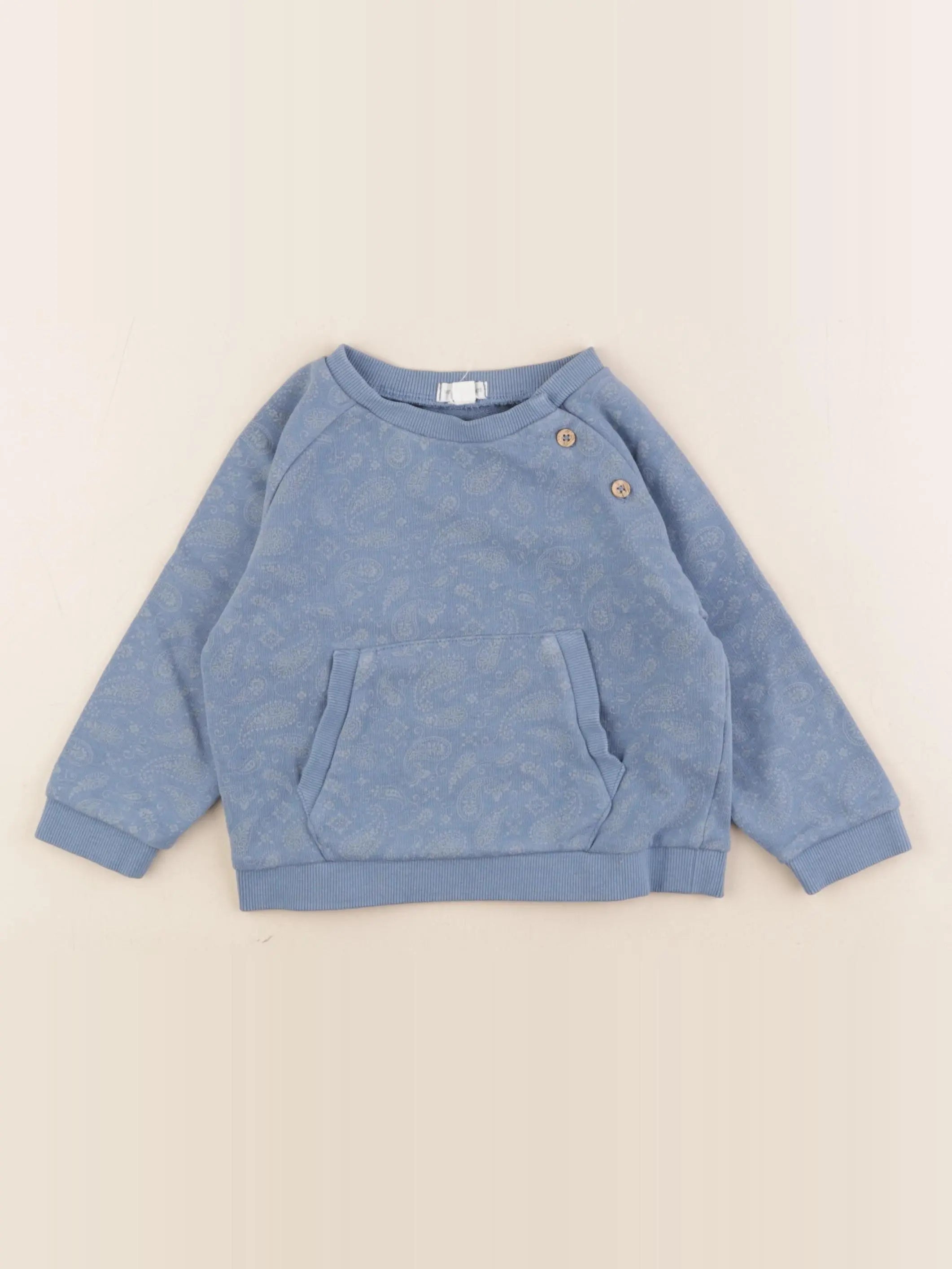 Vertbaudet - sweat bleu - 18 mois