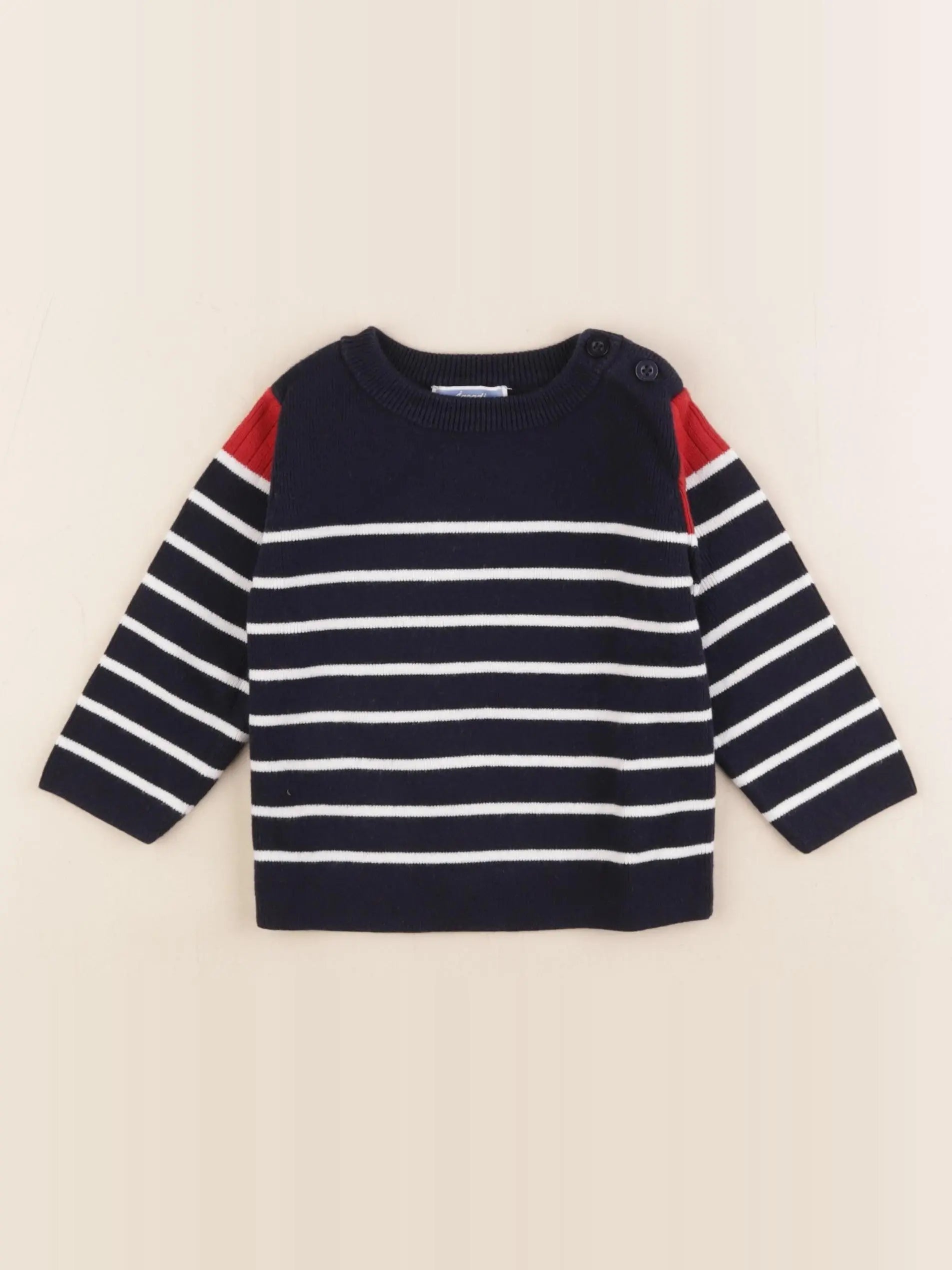 Jacadi - pull bleu - 12 mois