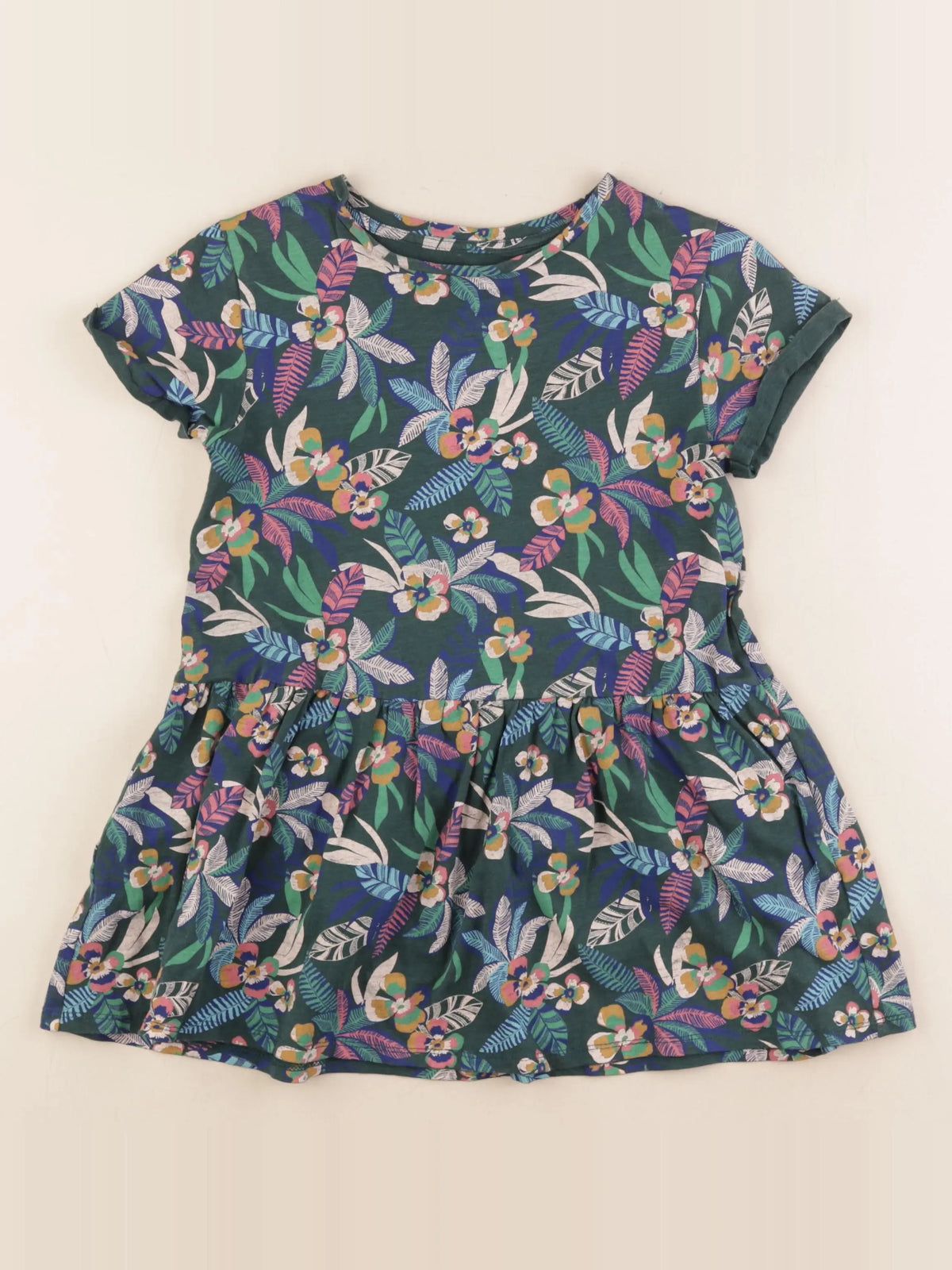 Vertbaudet - robe vert - 8 ans