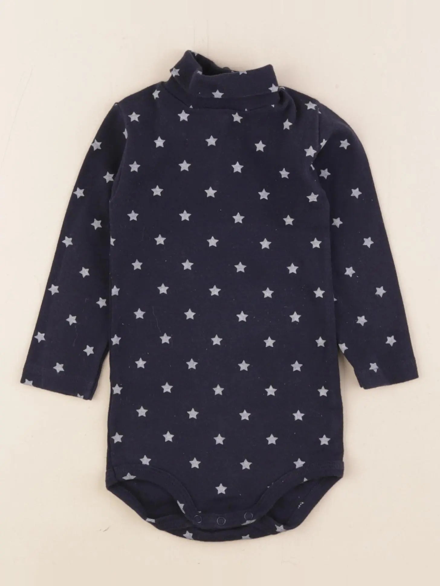 Petit Bateau - body à col bleu - 12 mois