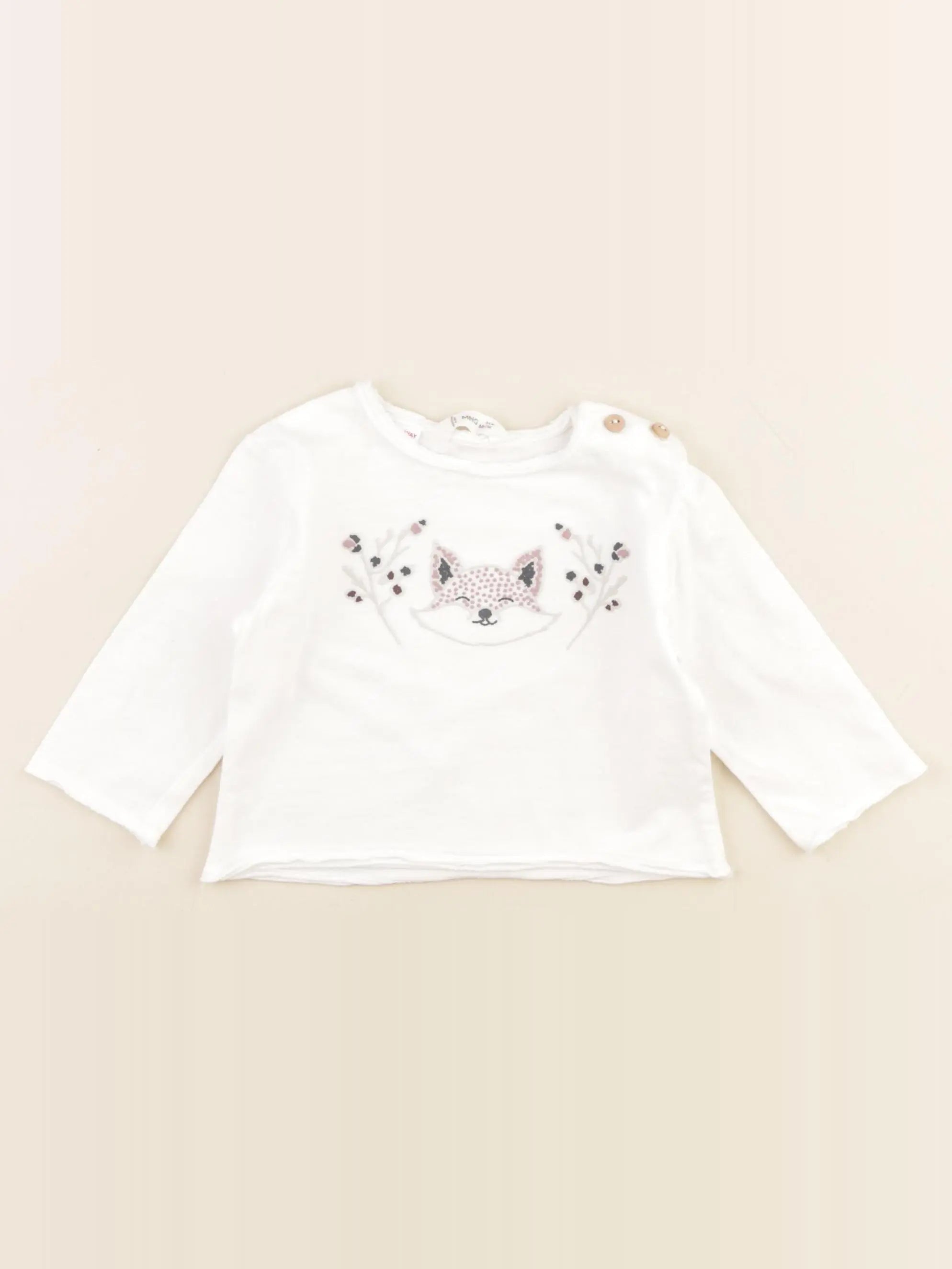 Mango - tee-shirt blanc - 3/6 mois