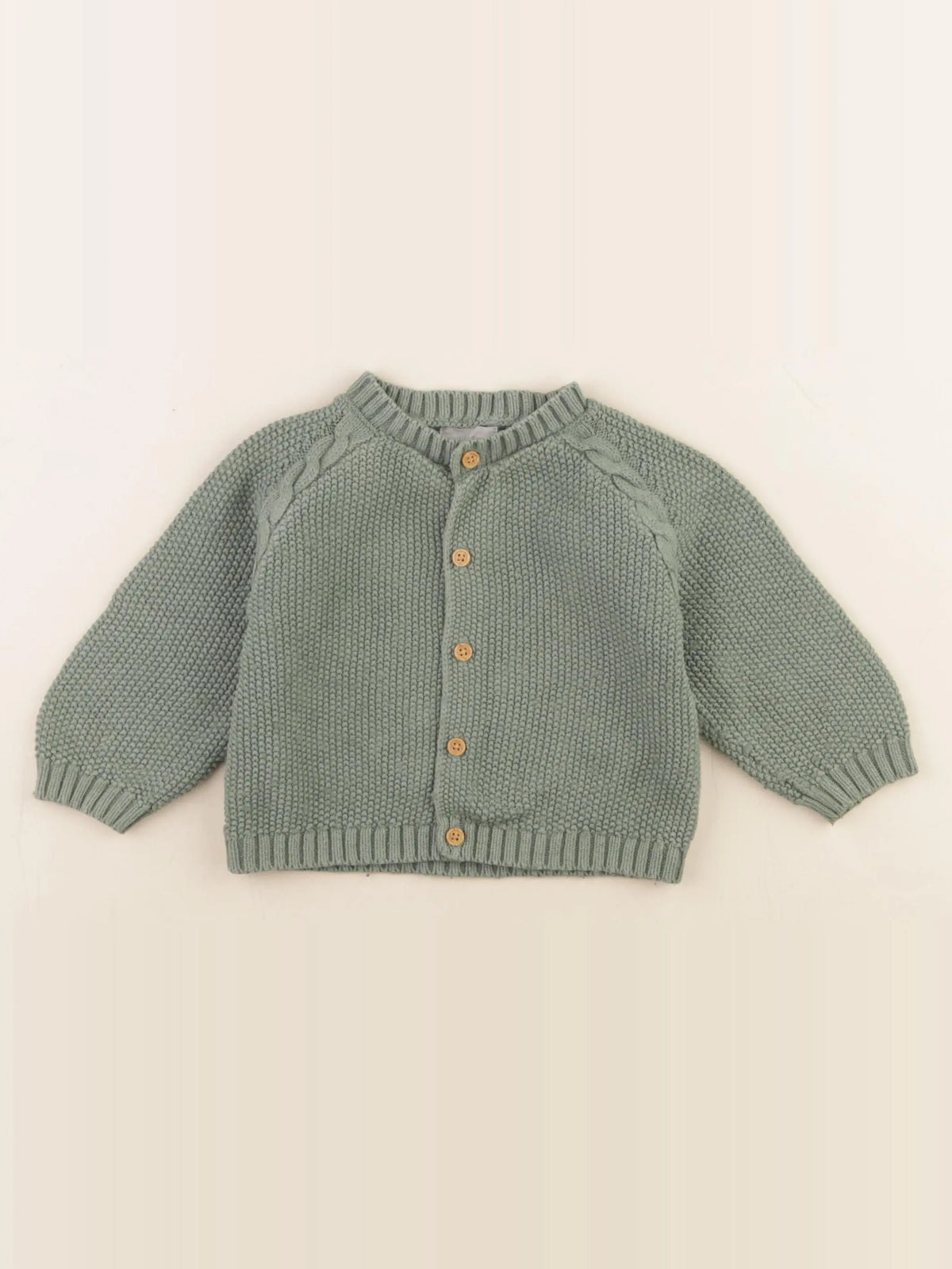 Boutchou - gilet vert - 12 mois