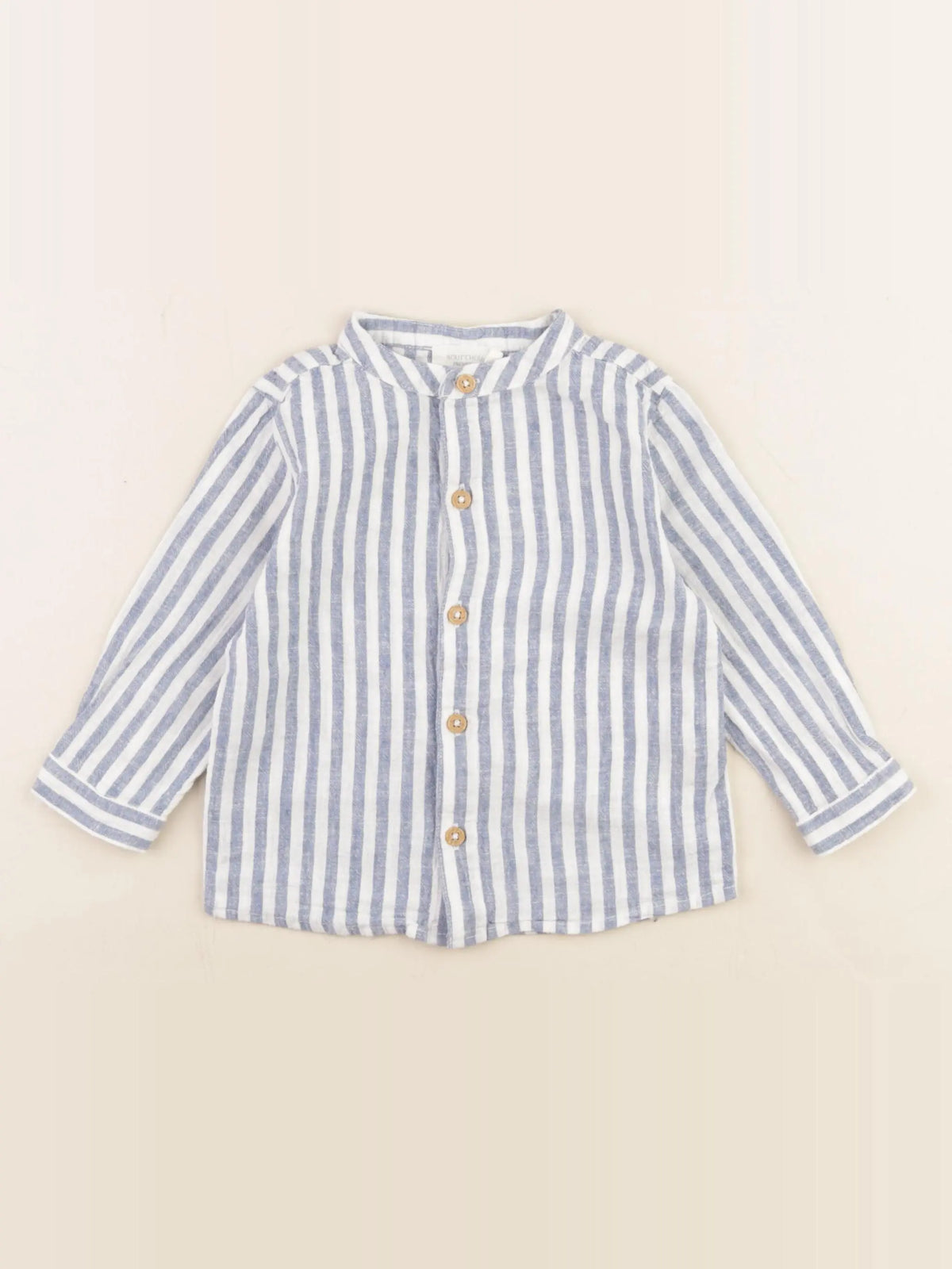 Boutchou - chemise bleu - 12 mois