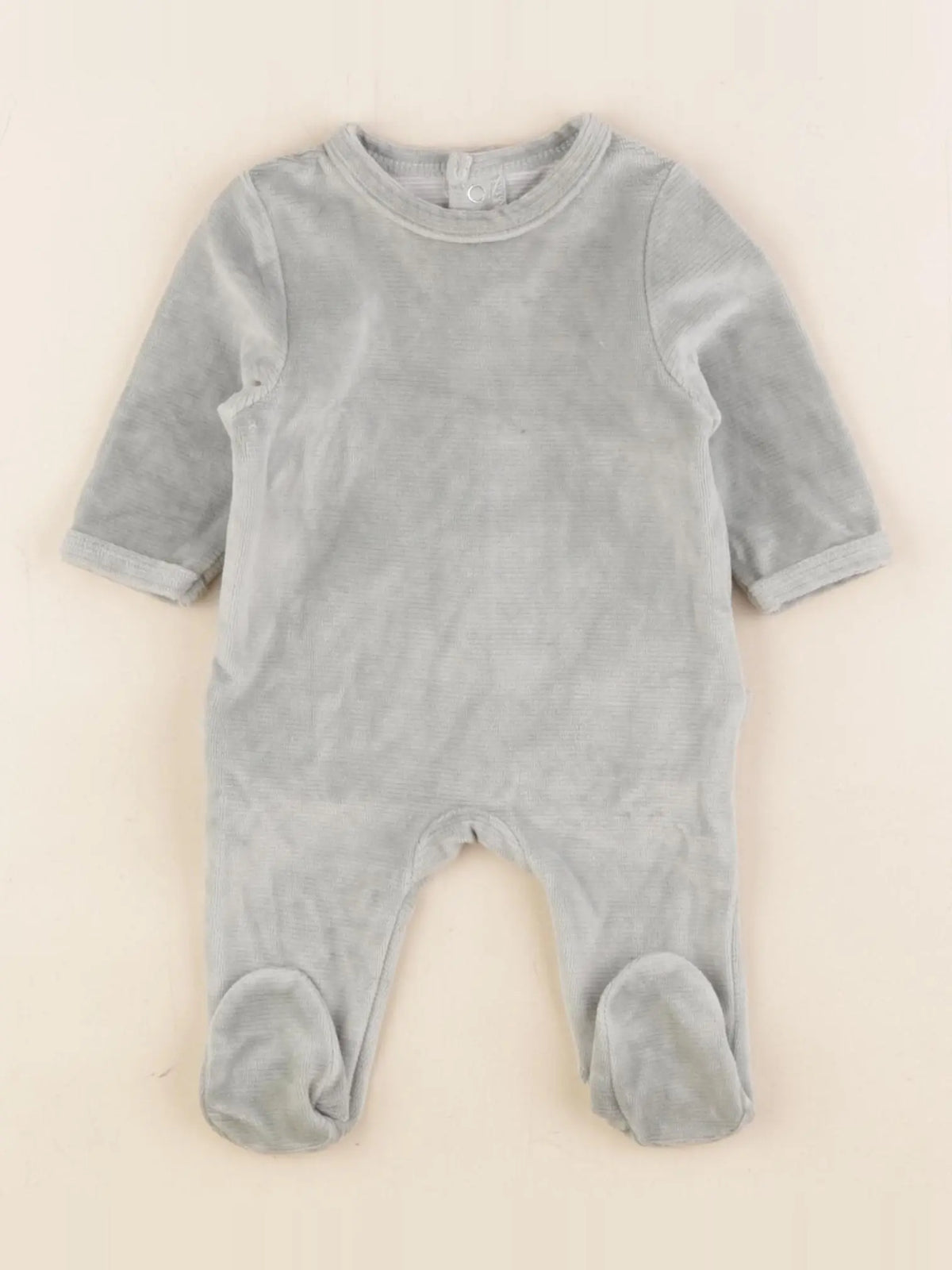 Vertbaudet - pyjama velours vert - 1 mois