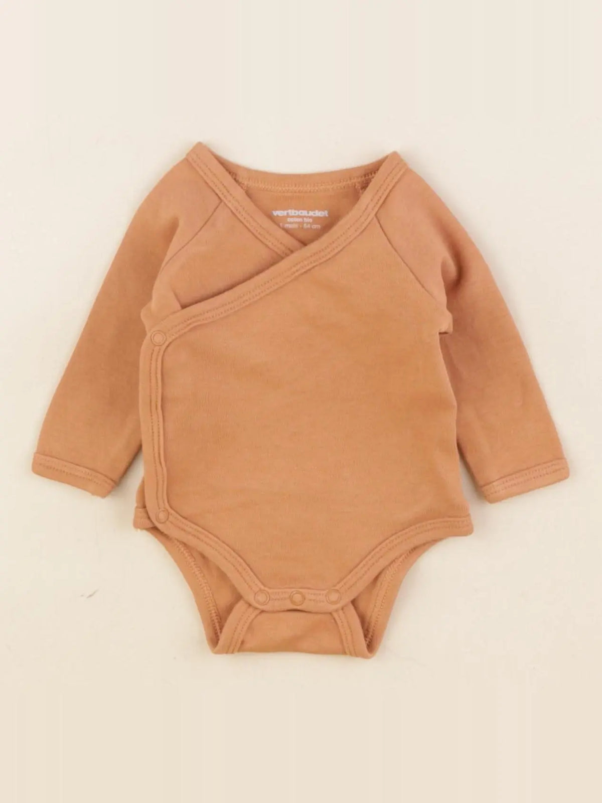 Vertbaudet - body marron - 1 mois