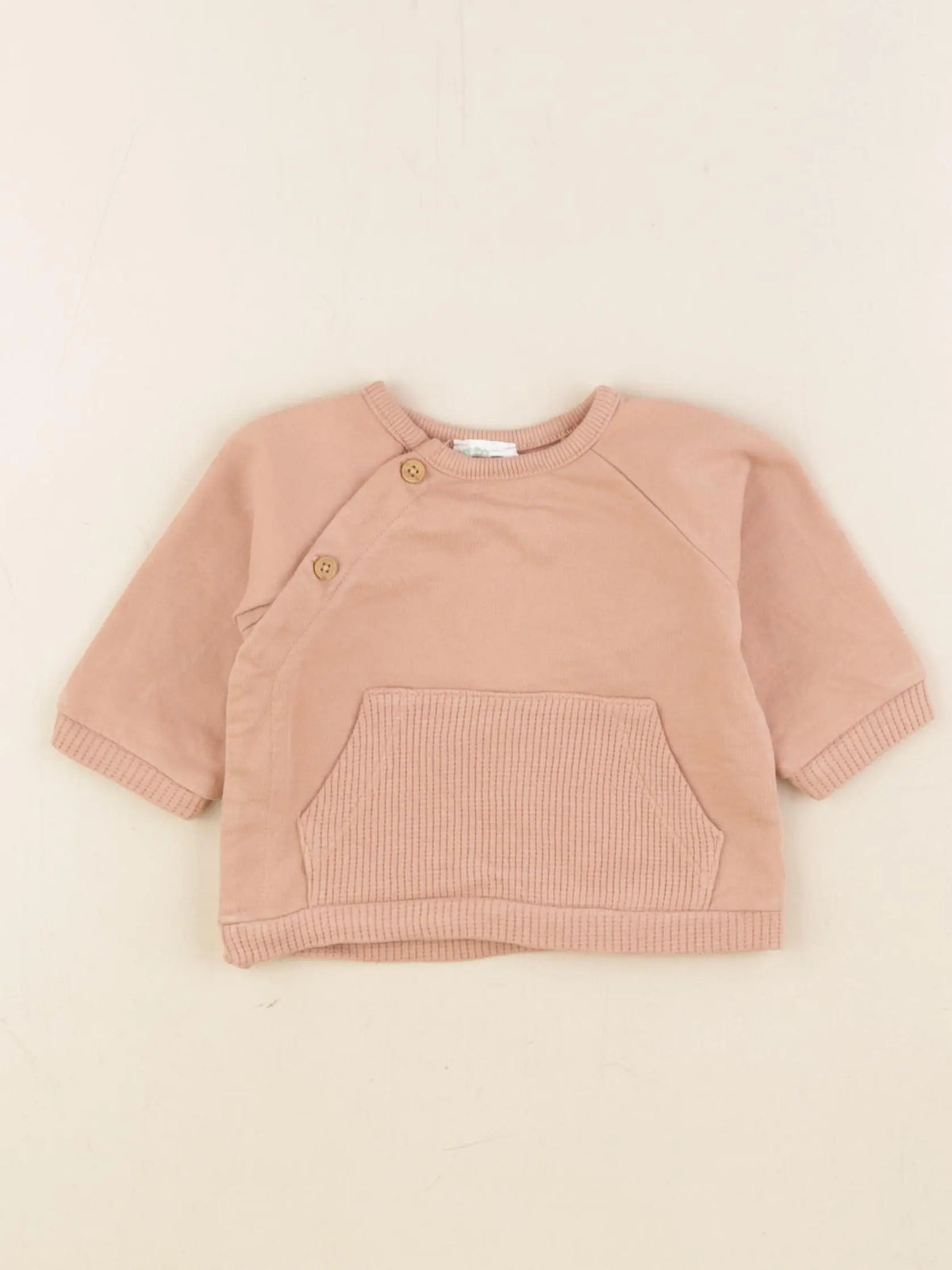 Vertbaudet - sweat marron - 3 mois