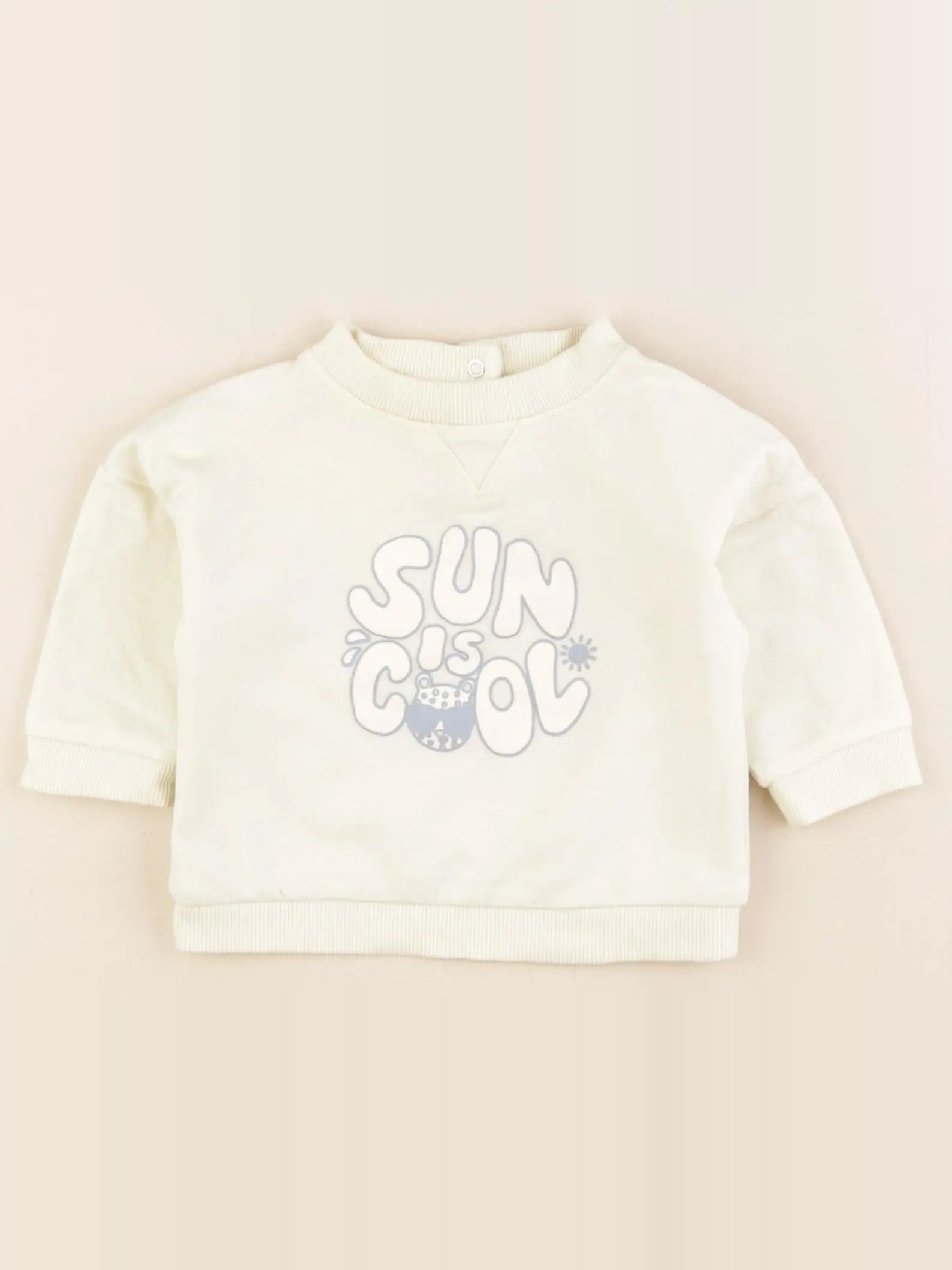 Vertbaudet - sweat jaune - 3 mois