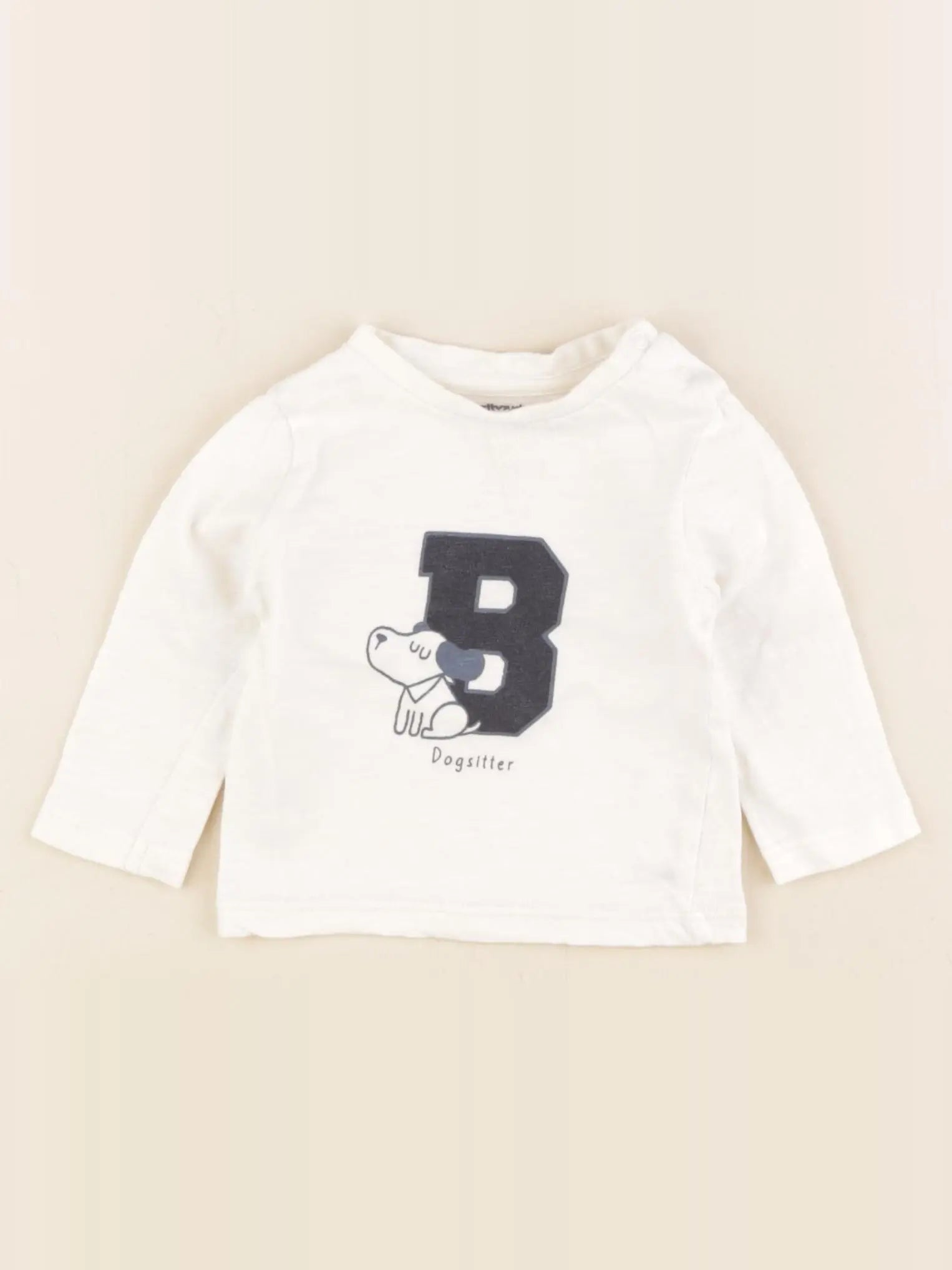 Vertbaudet - tee-shirt beige - 3 mois