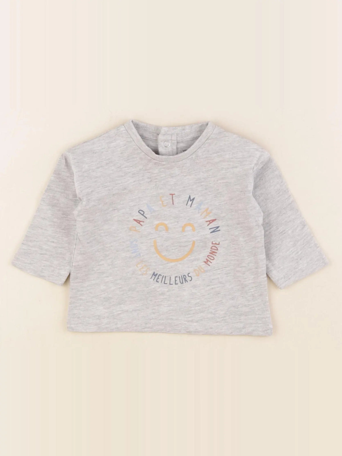 Vertbaudet - tee-shirt gris - 3 mois