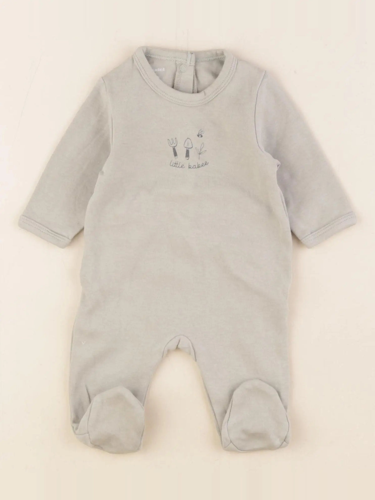 Vertbaudet - pyjama coton vert - 1 mois