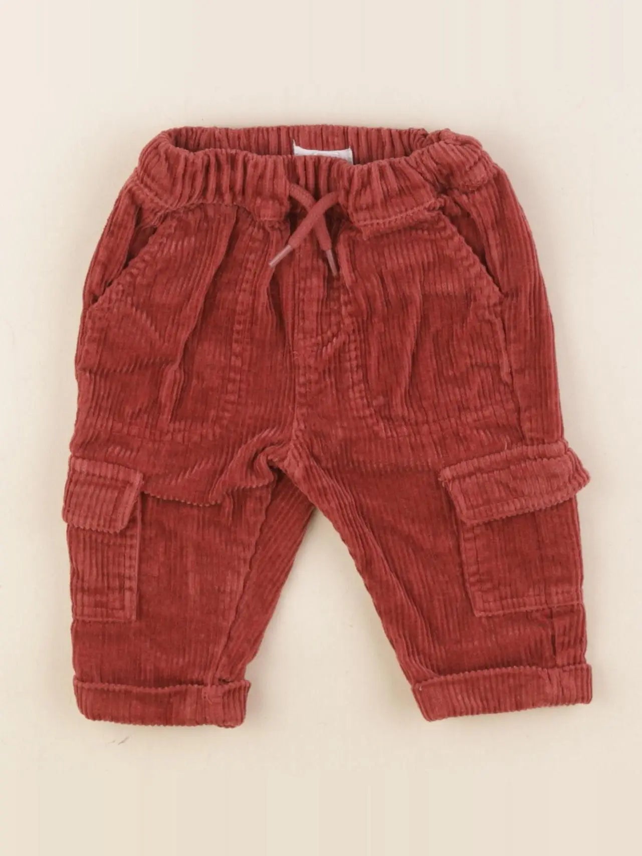 Vertbaudet - pantalon rouge - 3 mois