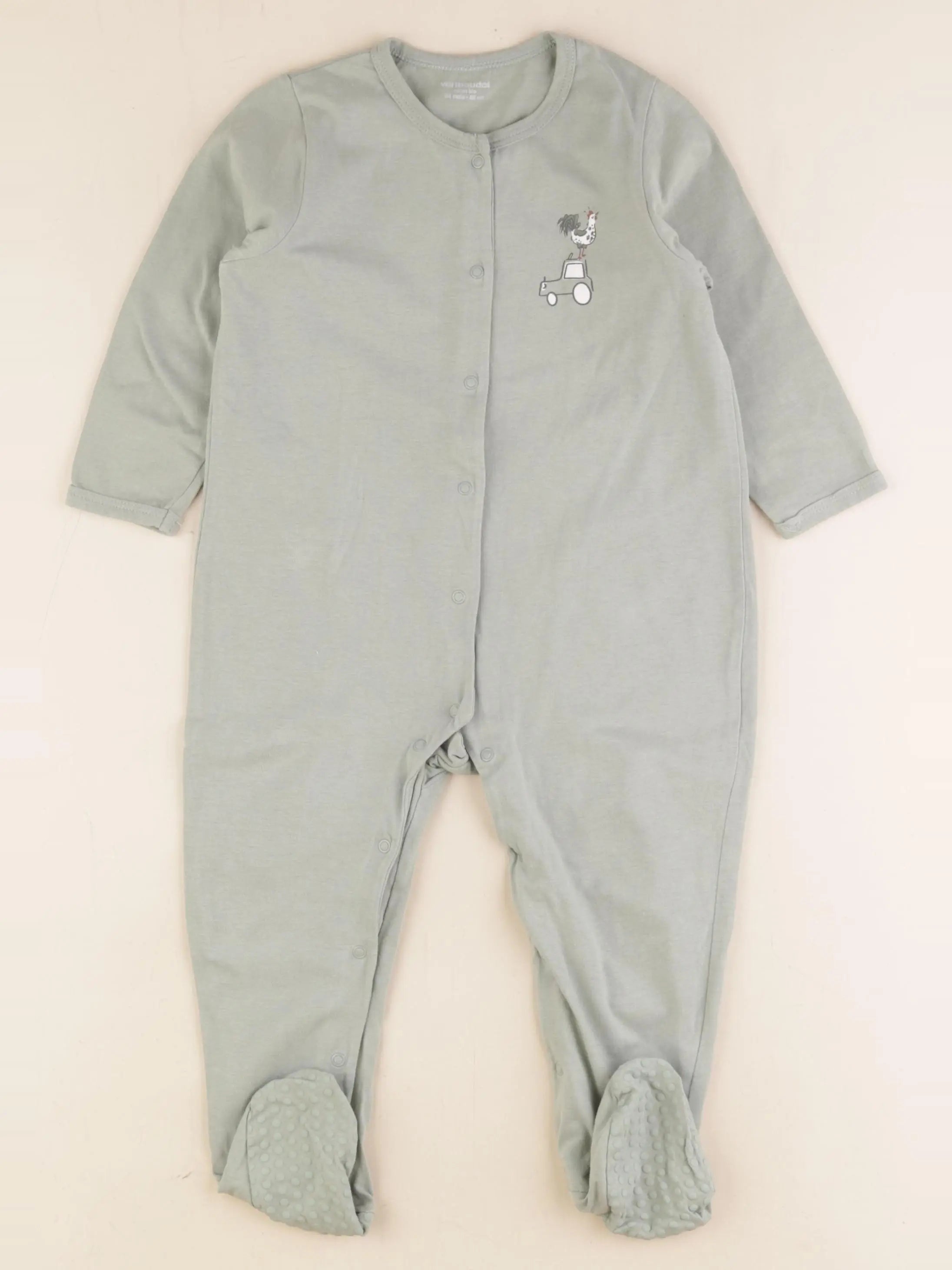 Vertbaudet - pyjama coton vert - 24 mois