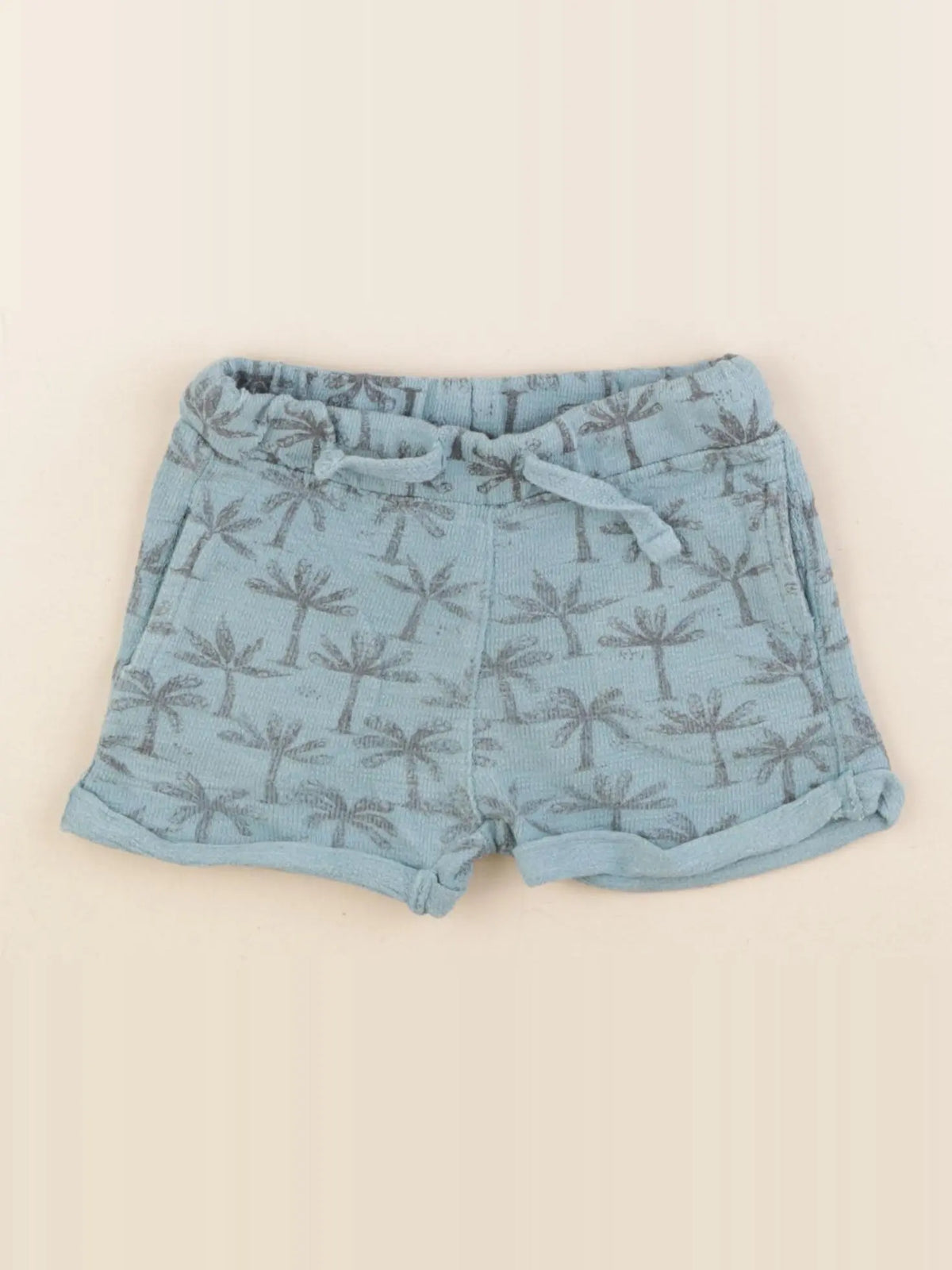 Zara - short bleu - 9/12 mois