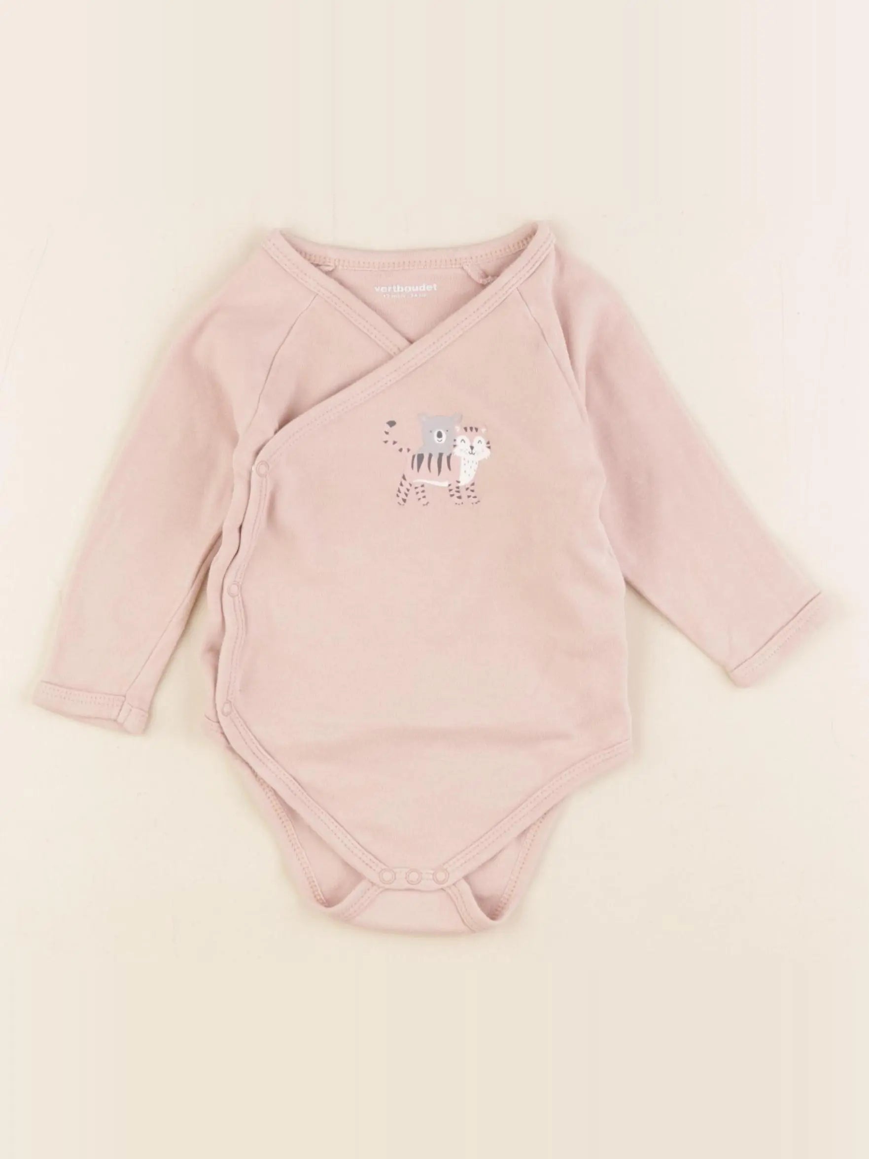 Vertbaudet - body rose - 12 mois