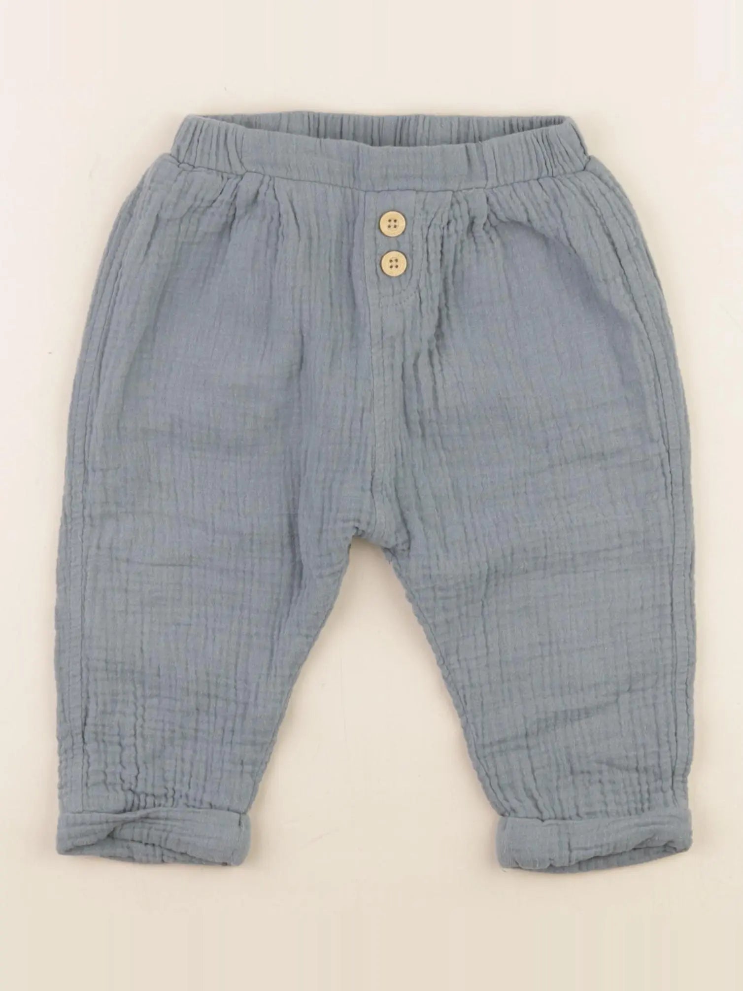 Vertbaudet - pantalon bleu - 18 mois