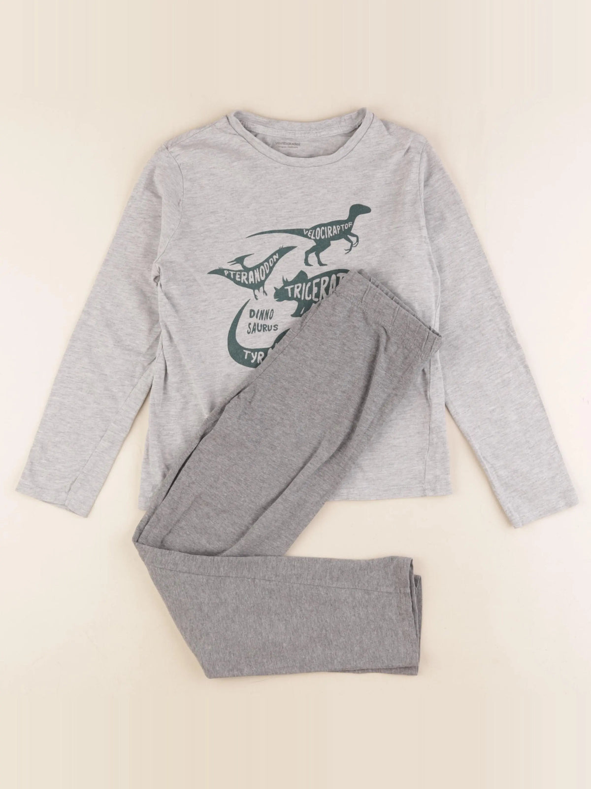 Vertbaudet - pyjama coton gris - 10 ans