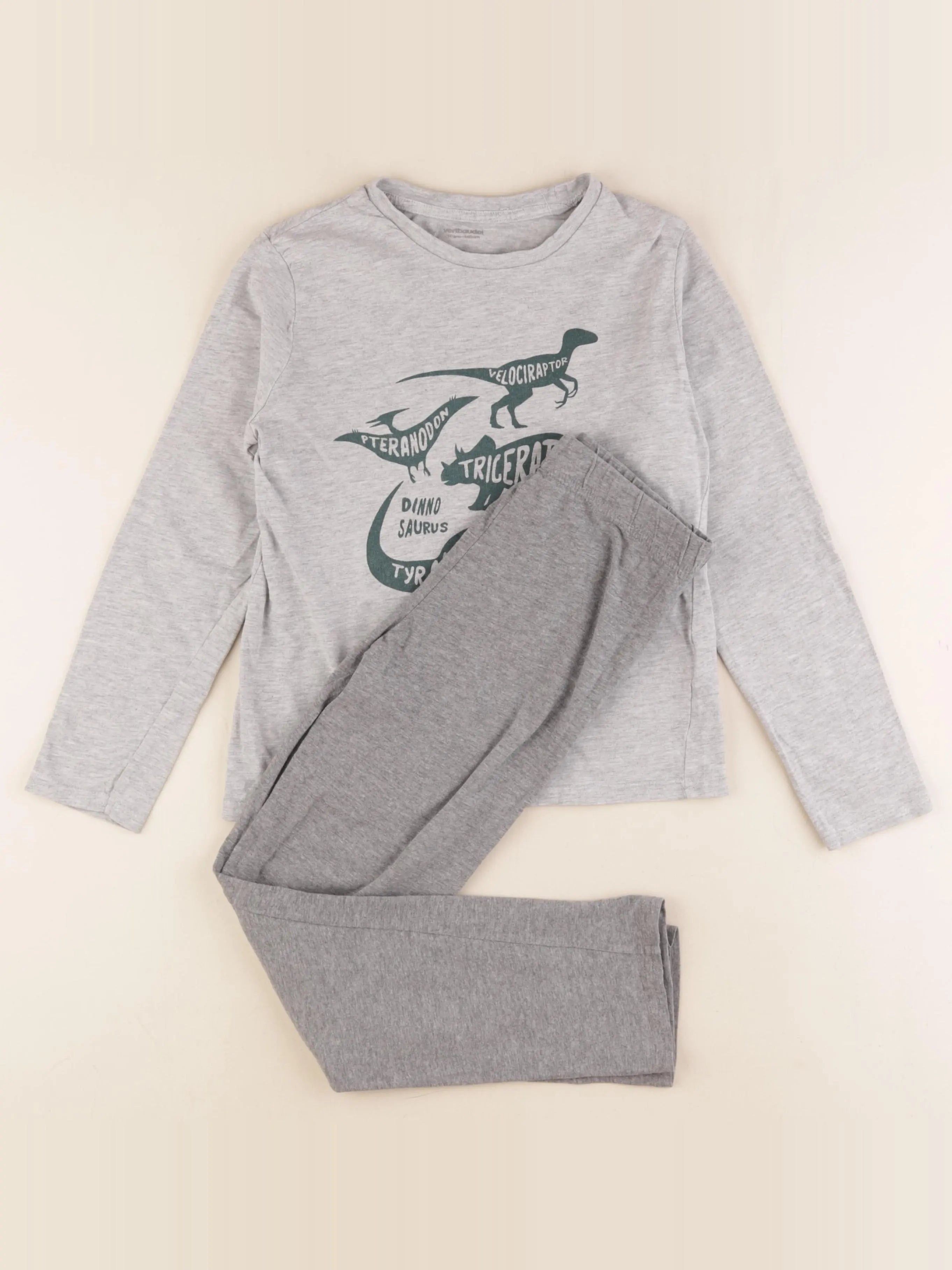 Vertbaudet - pyjama coton gris - 10 ans