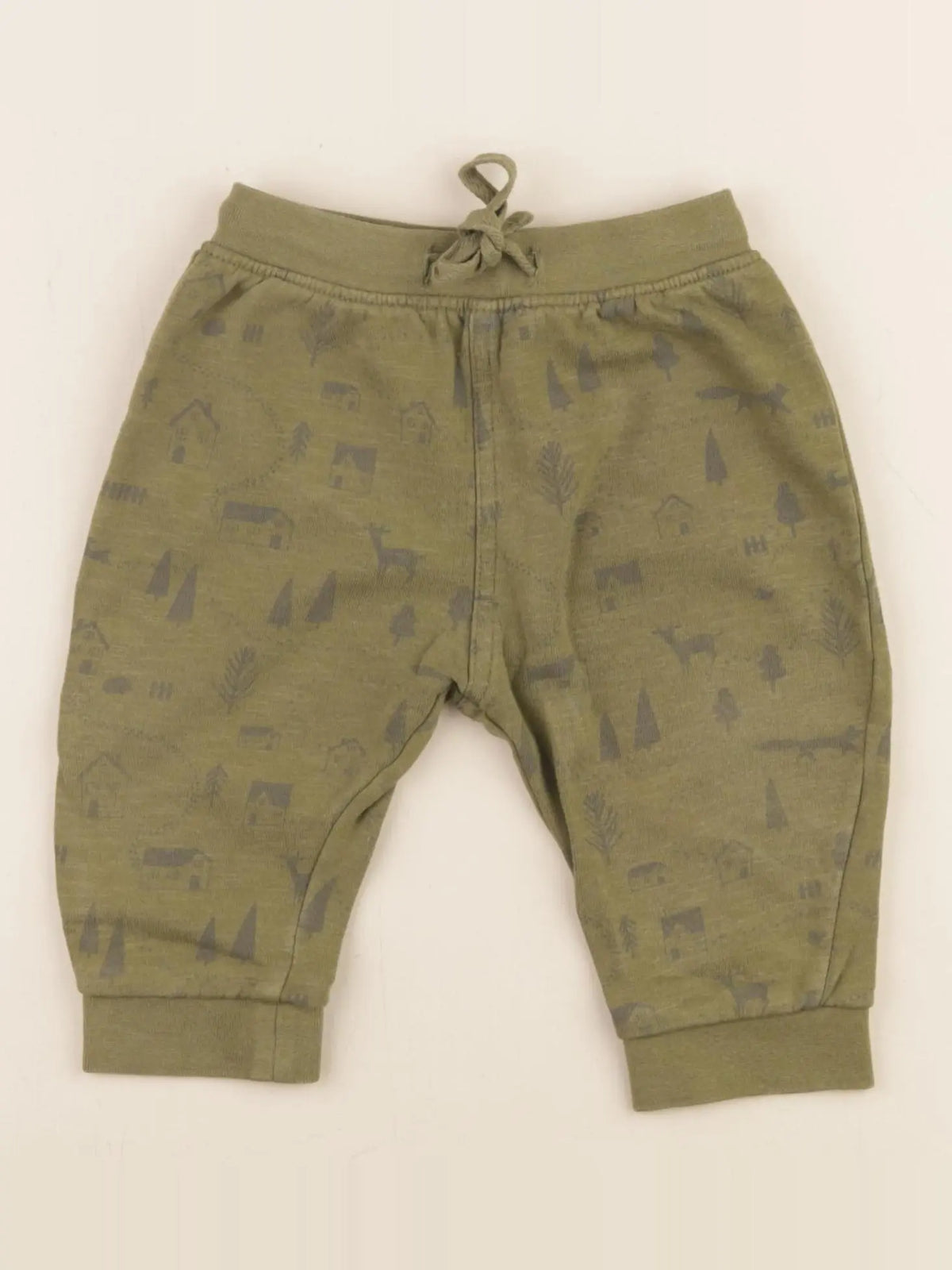 Vertbaudet - pantalon vert - 12 mois