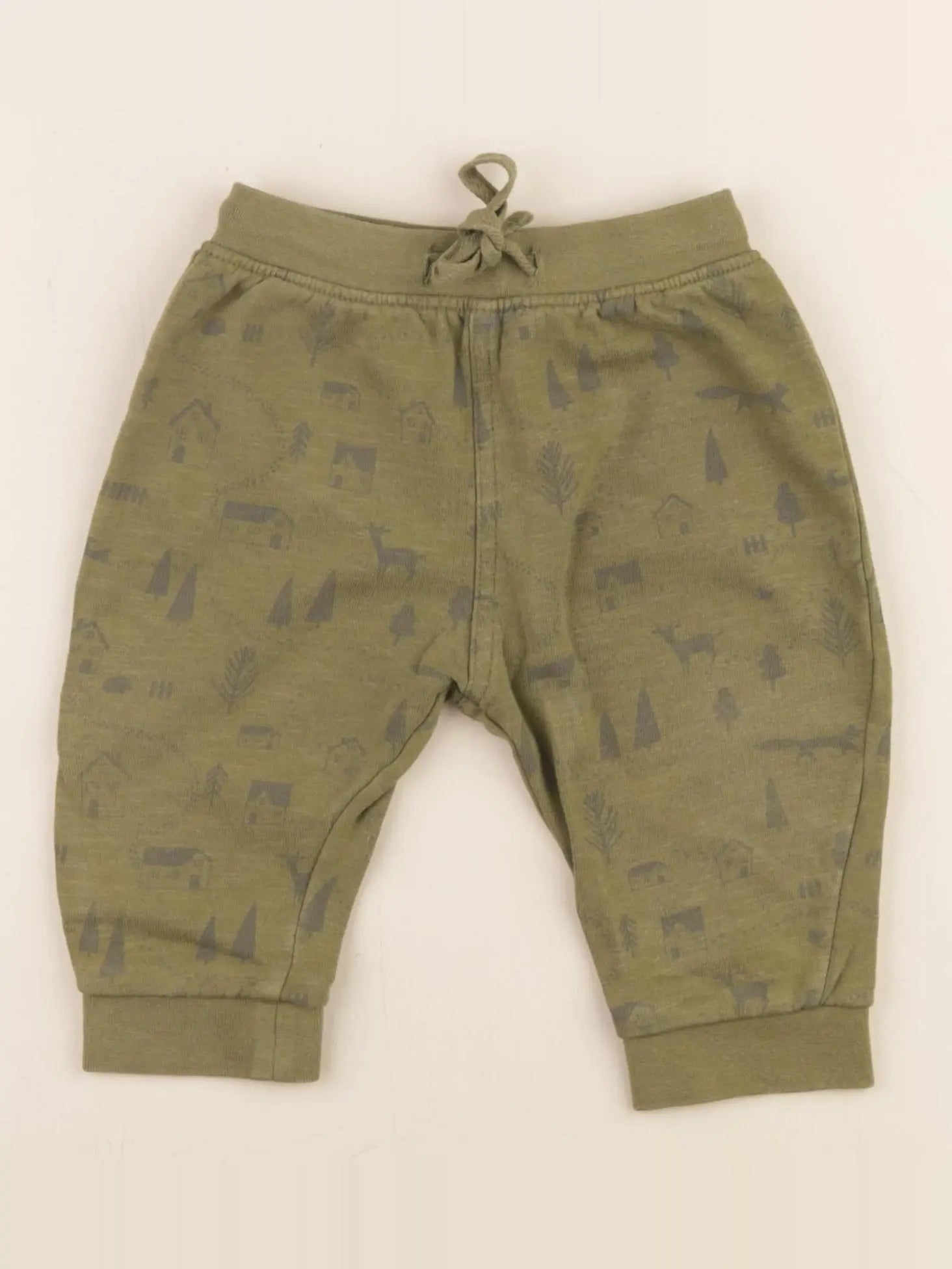 Vertbaudet - pantalon vert - 12 mois