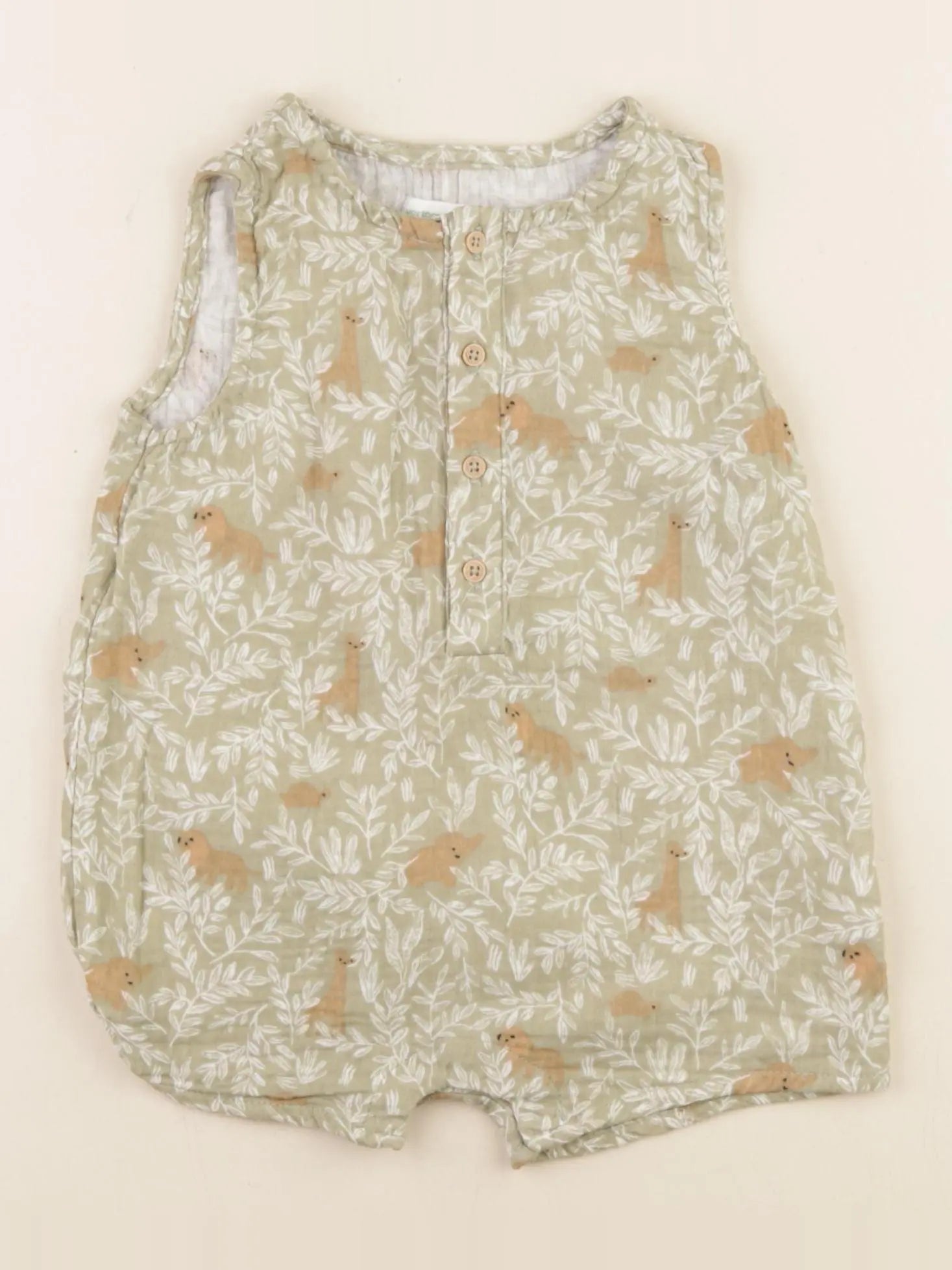 Vertbaudet - combinaison vert - 18 mois