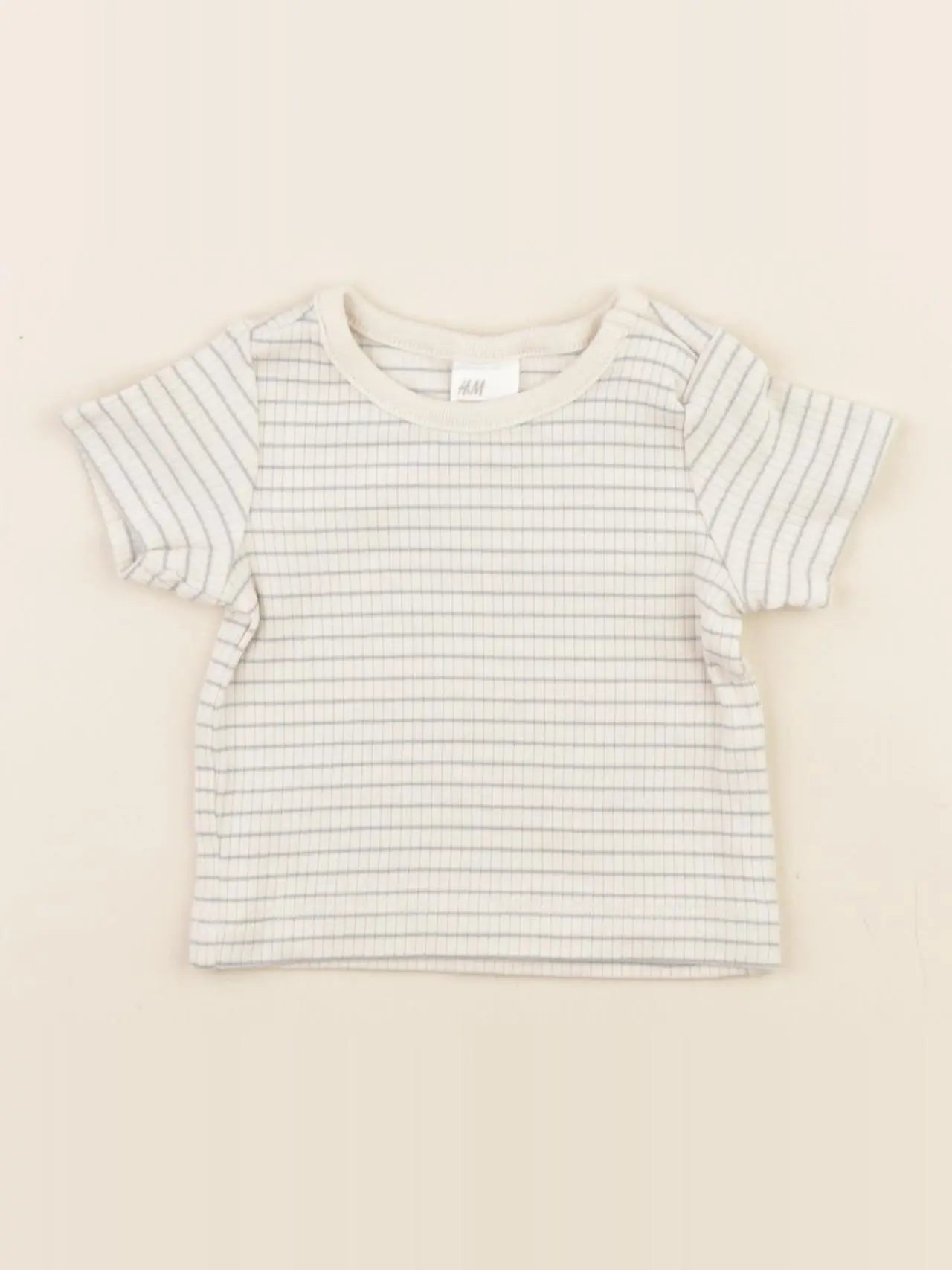 H&M - tee-shirt beige - 1/2 mois