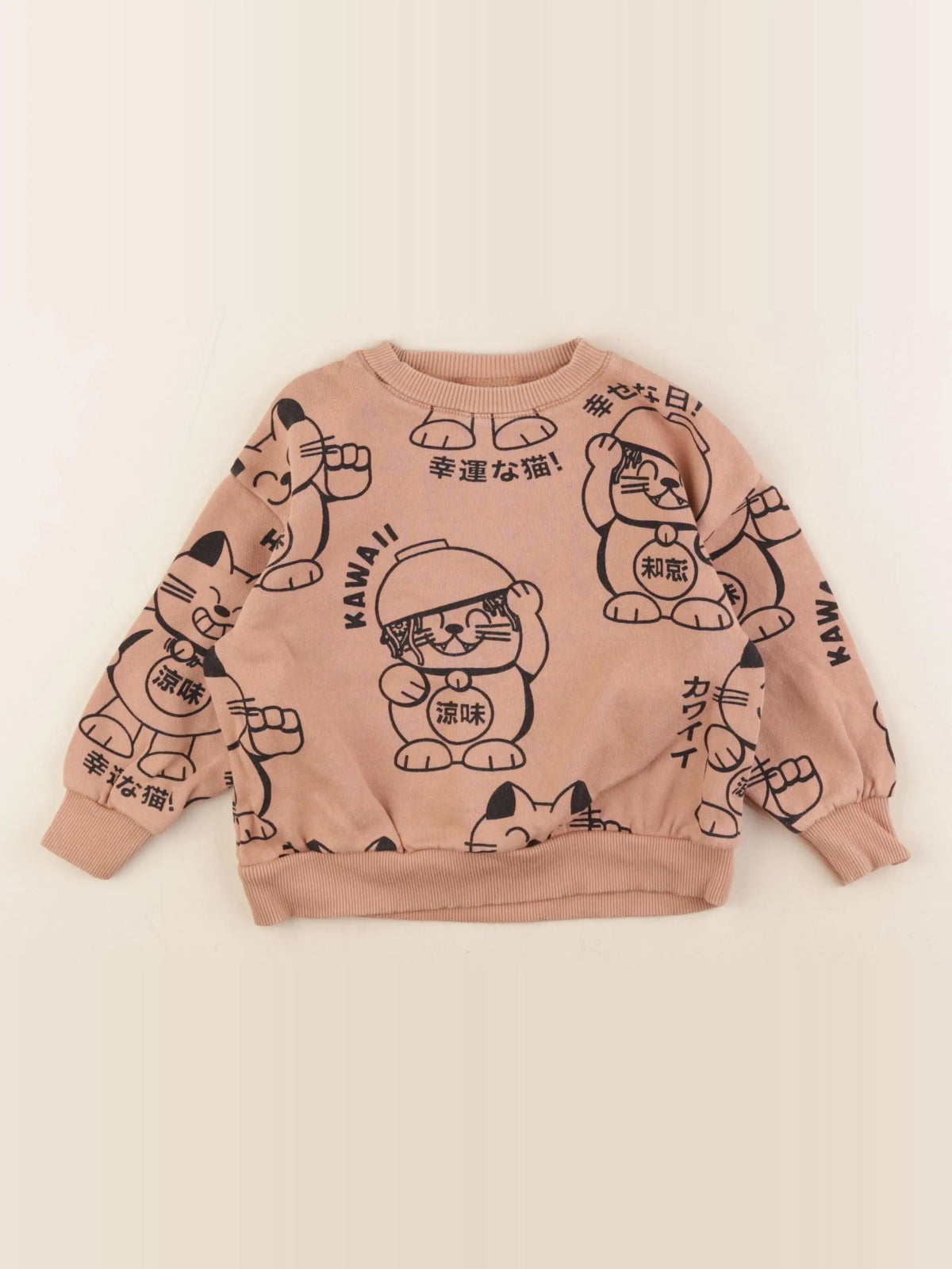 Zara - sweat marron - 2/3 ans