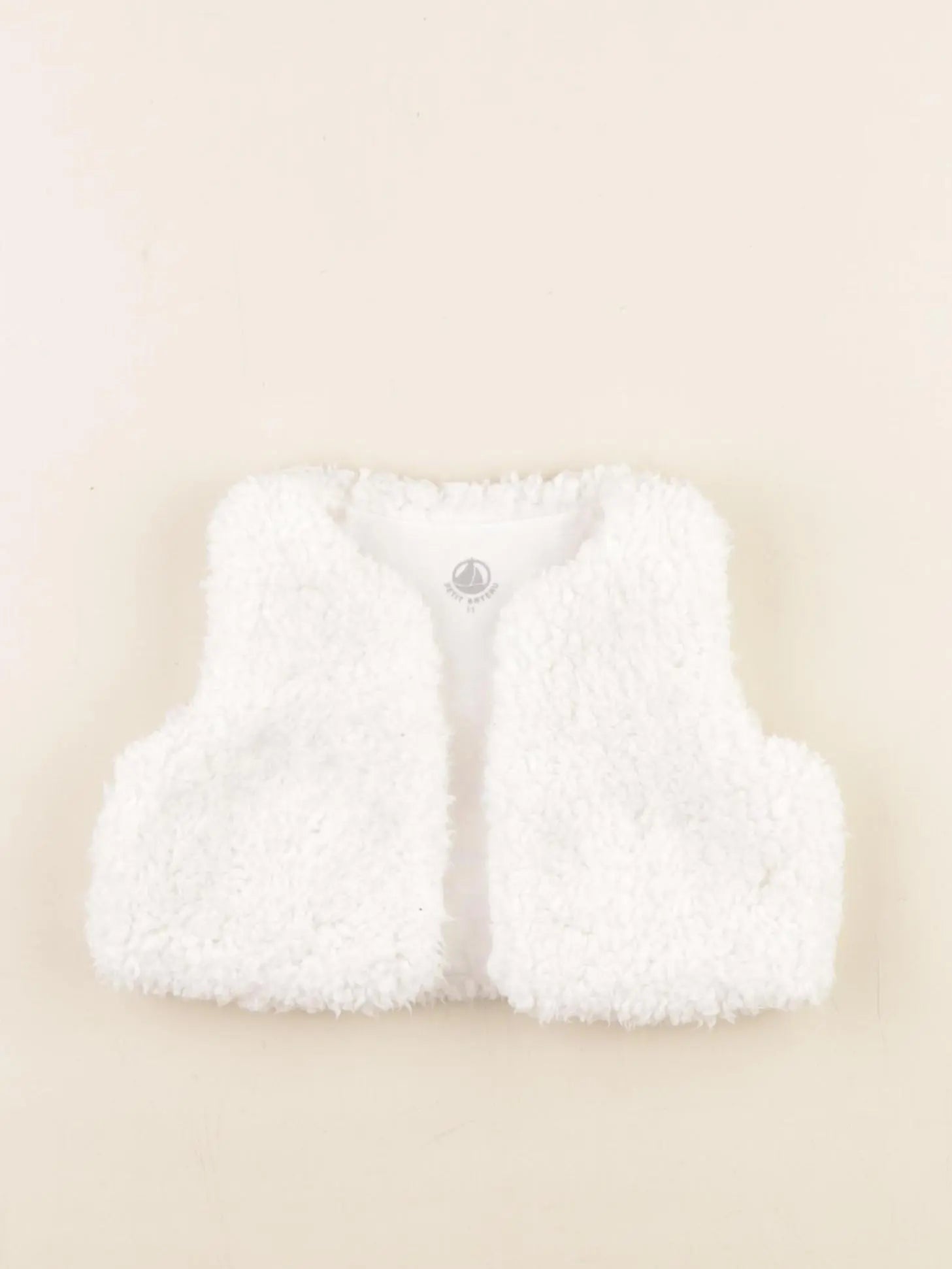 Petit Bateau - gilet blanc - 1 mois