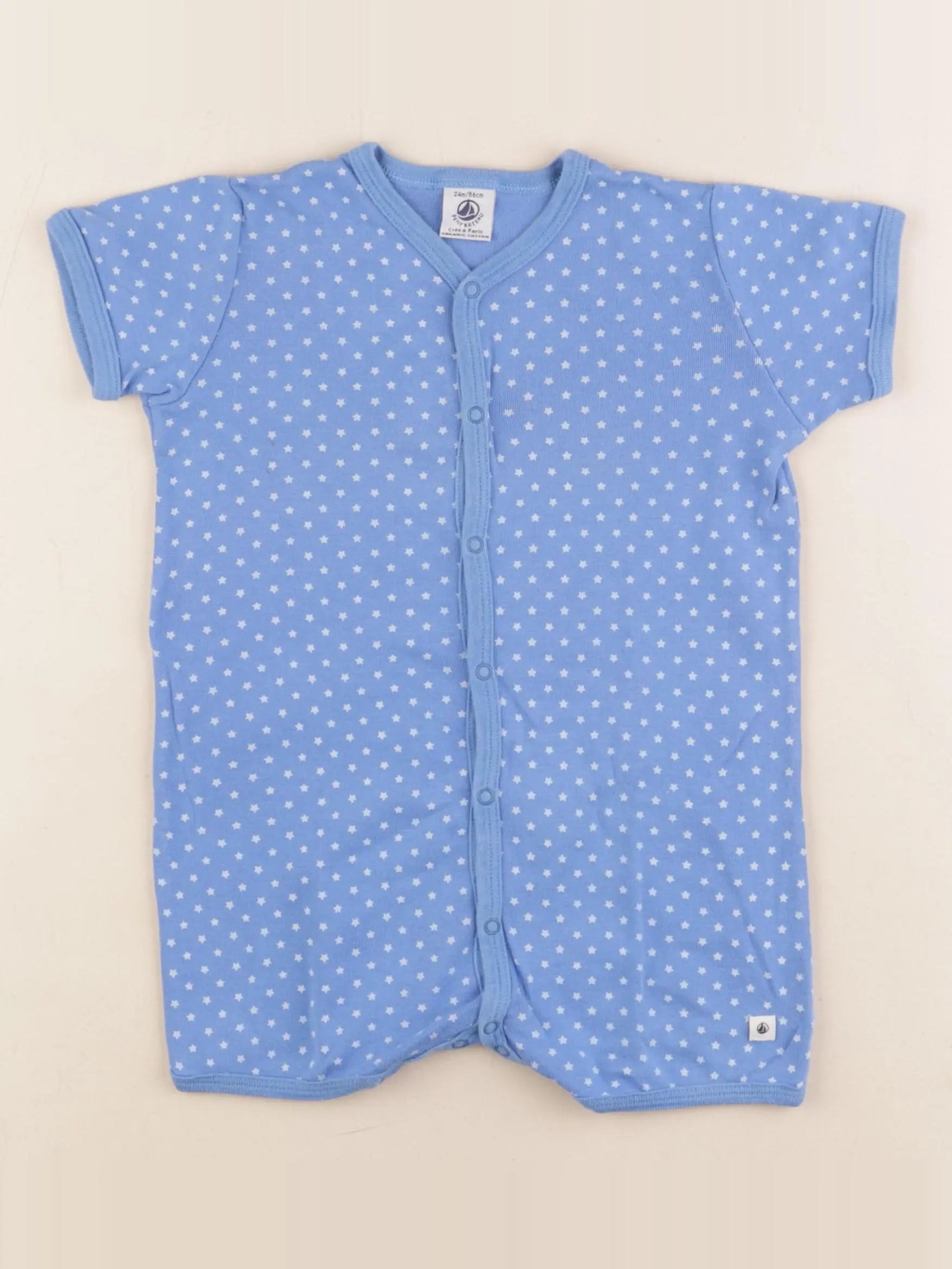 Petit Bateau - pyjama coton bleu - 24 mois