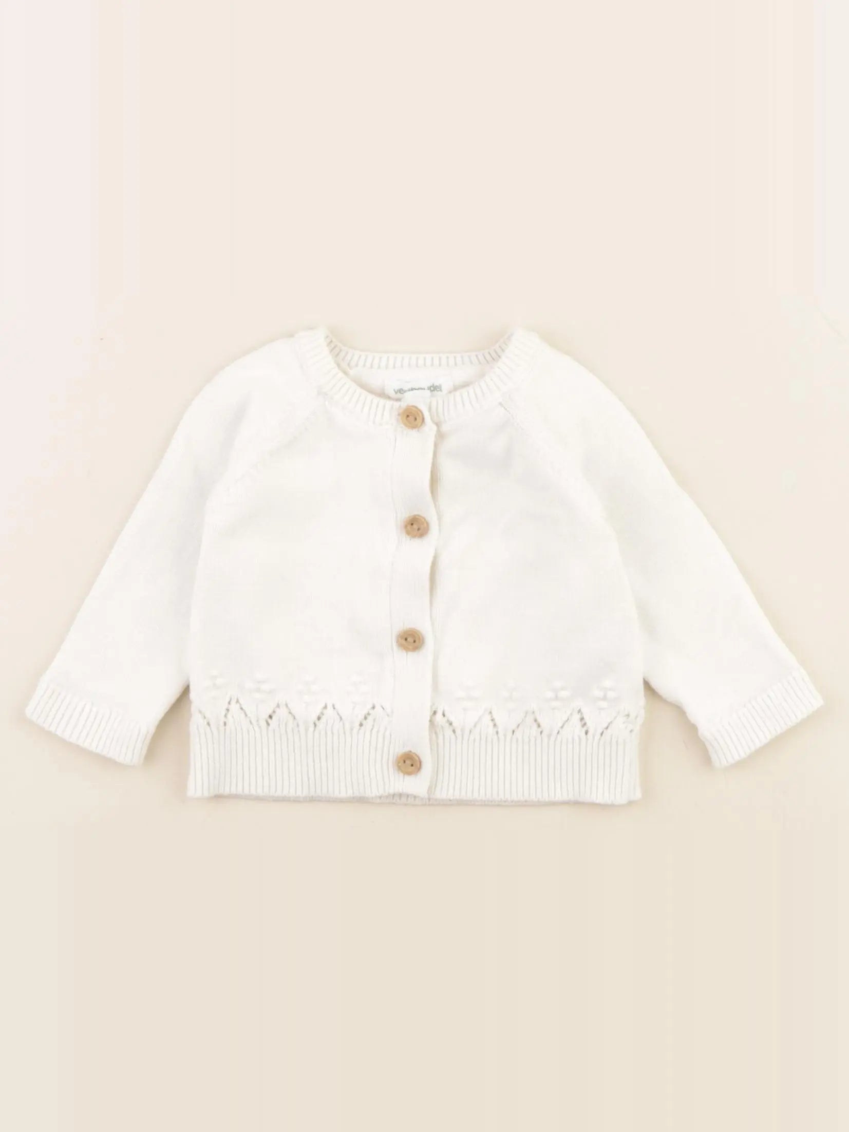 Vertbaudet - gilet blanc - 3 mois