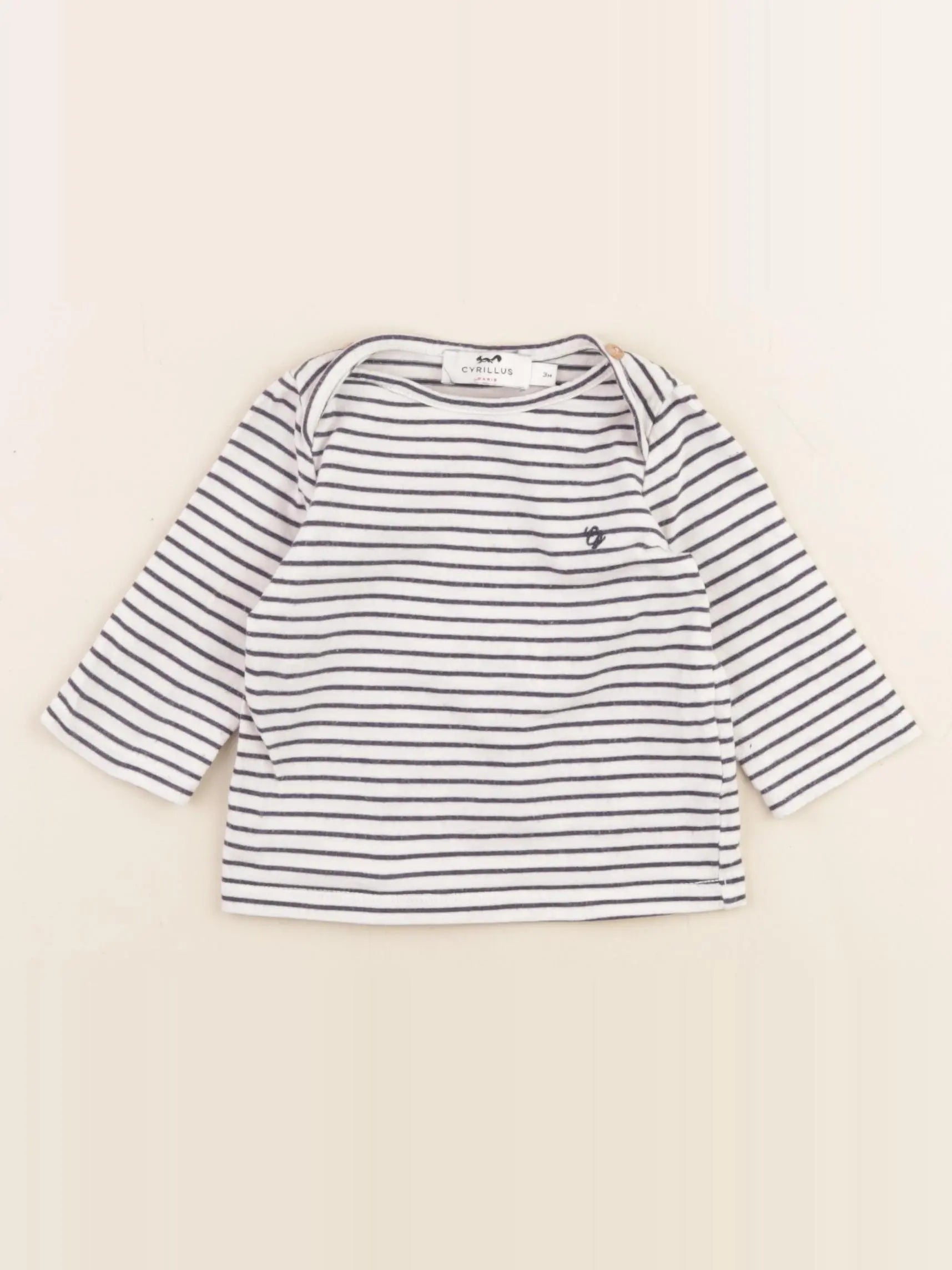 Cyrillus - tee-shirt bleu - 3 mois