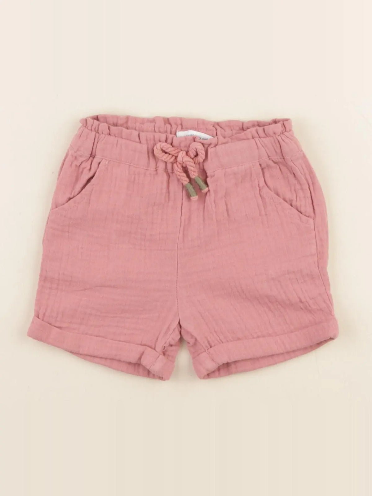 Vertbaudet - short rose - 12 mois