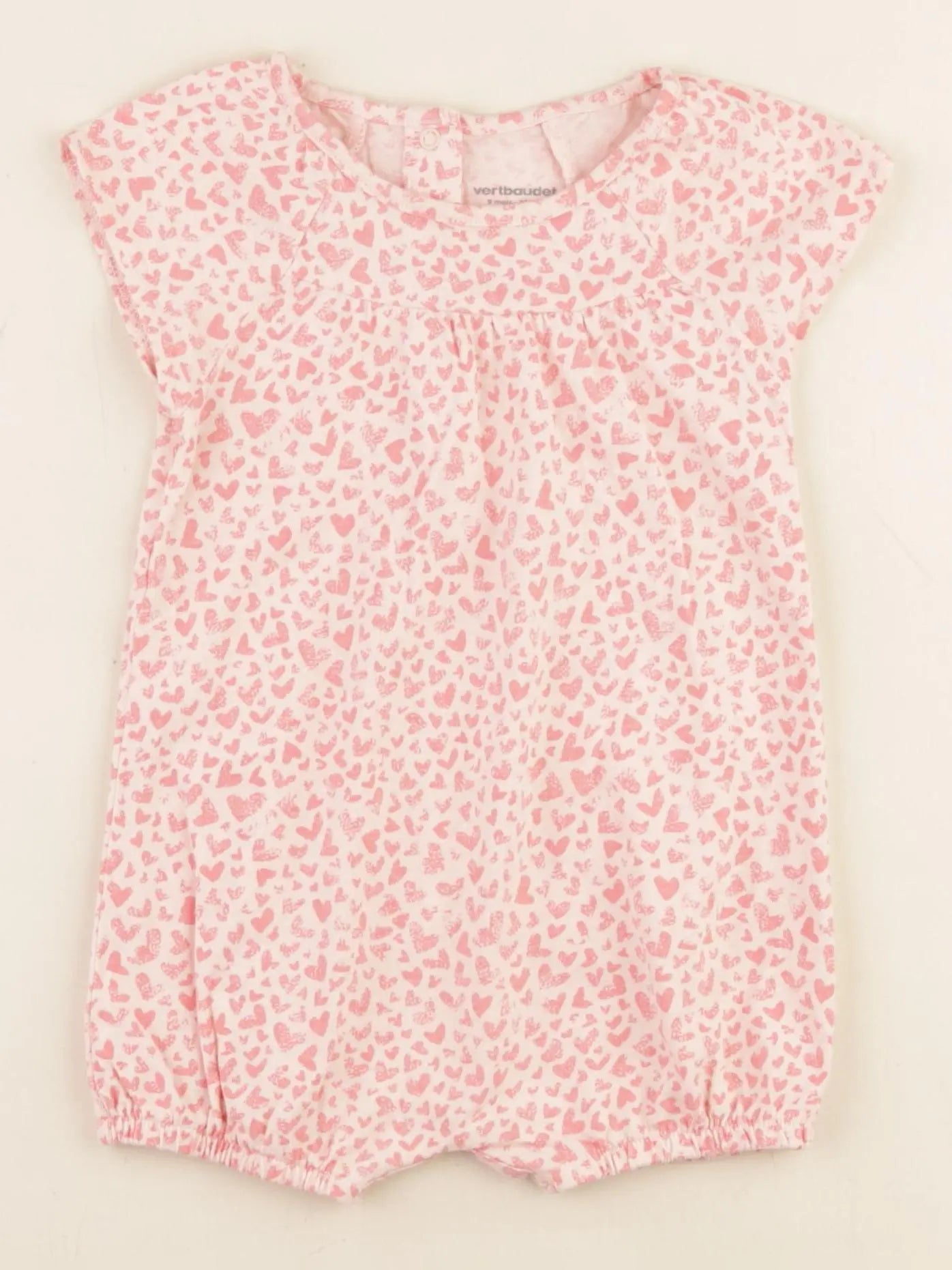 Vertbaudet - pyjama coton rose - 9 mois