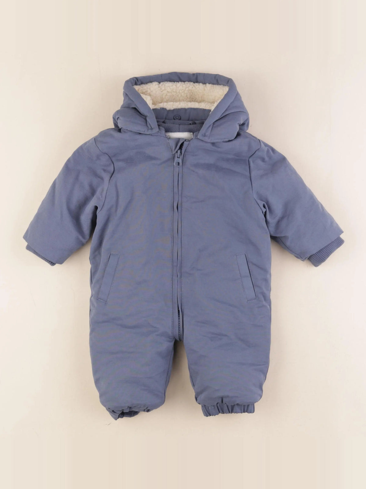 Vertbaudet - combi-pilote col modulable bleu - 3 mois