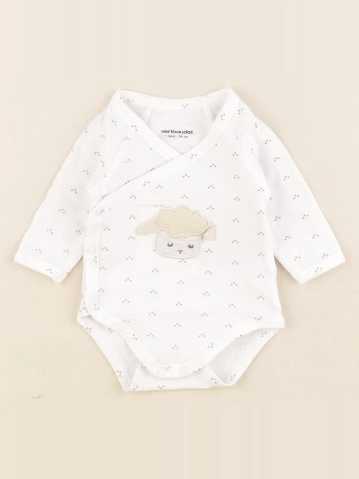 Vertbaudet - body blanc - 1 mois