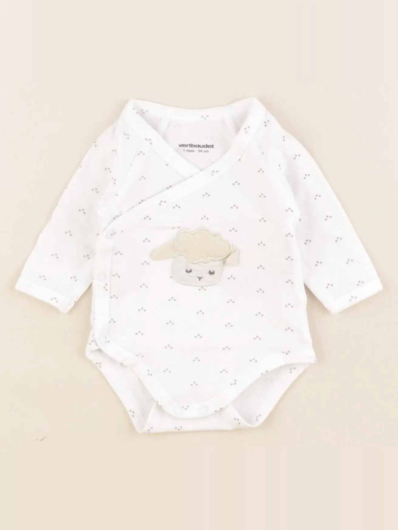 Vertbaudet - body blanc - 1 mois