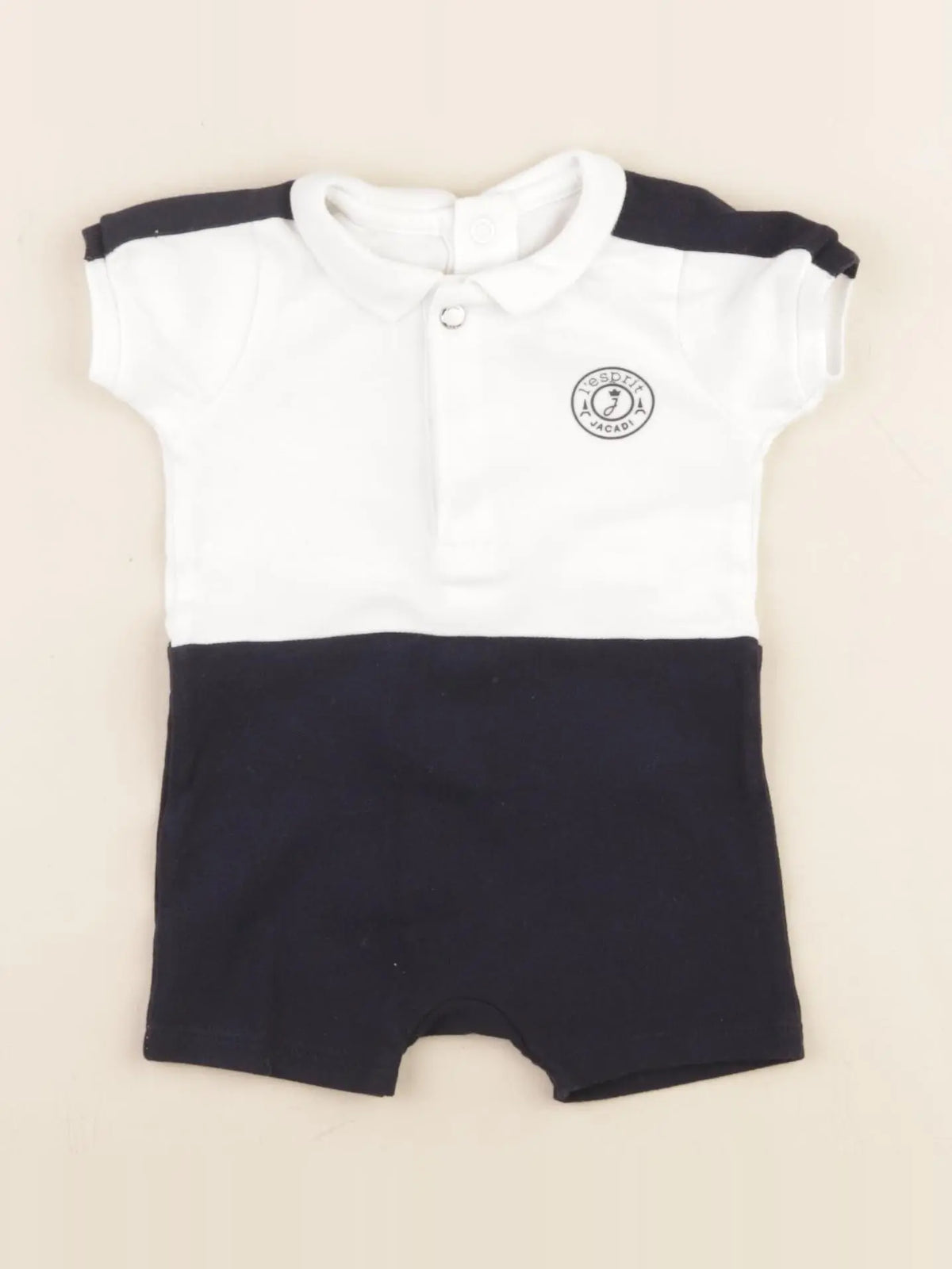 Jacadi - combinaison blanc, bleu - 3 mois