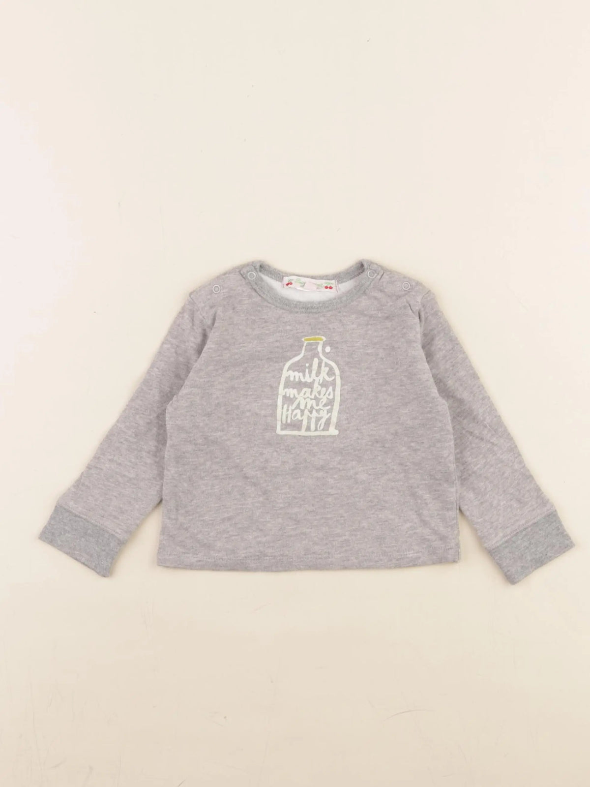 Bonpoint - tee-shirt gris - 12 mois