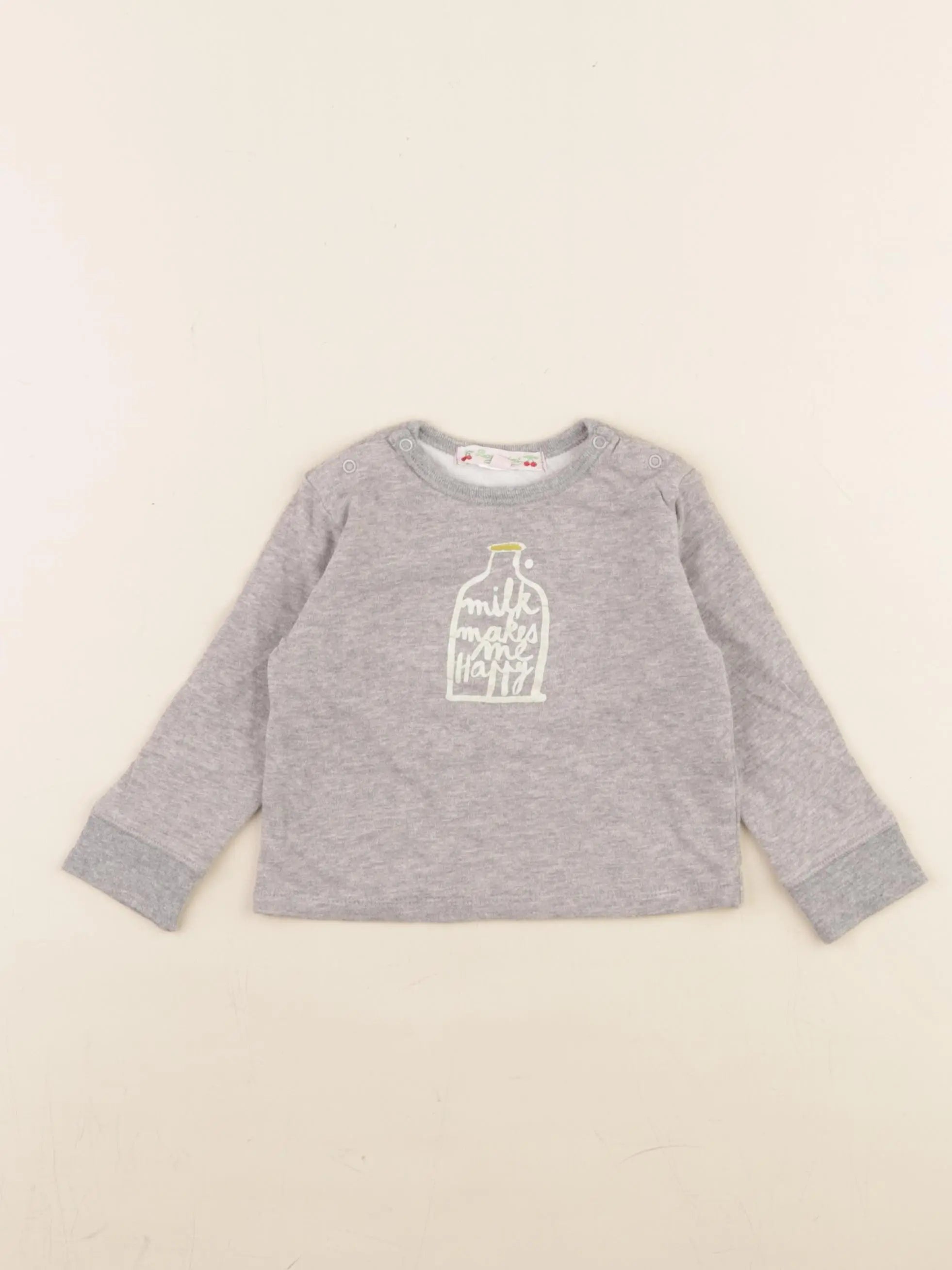 Bonpoint - tee-shirt gris - 12 mois