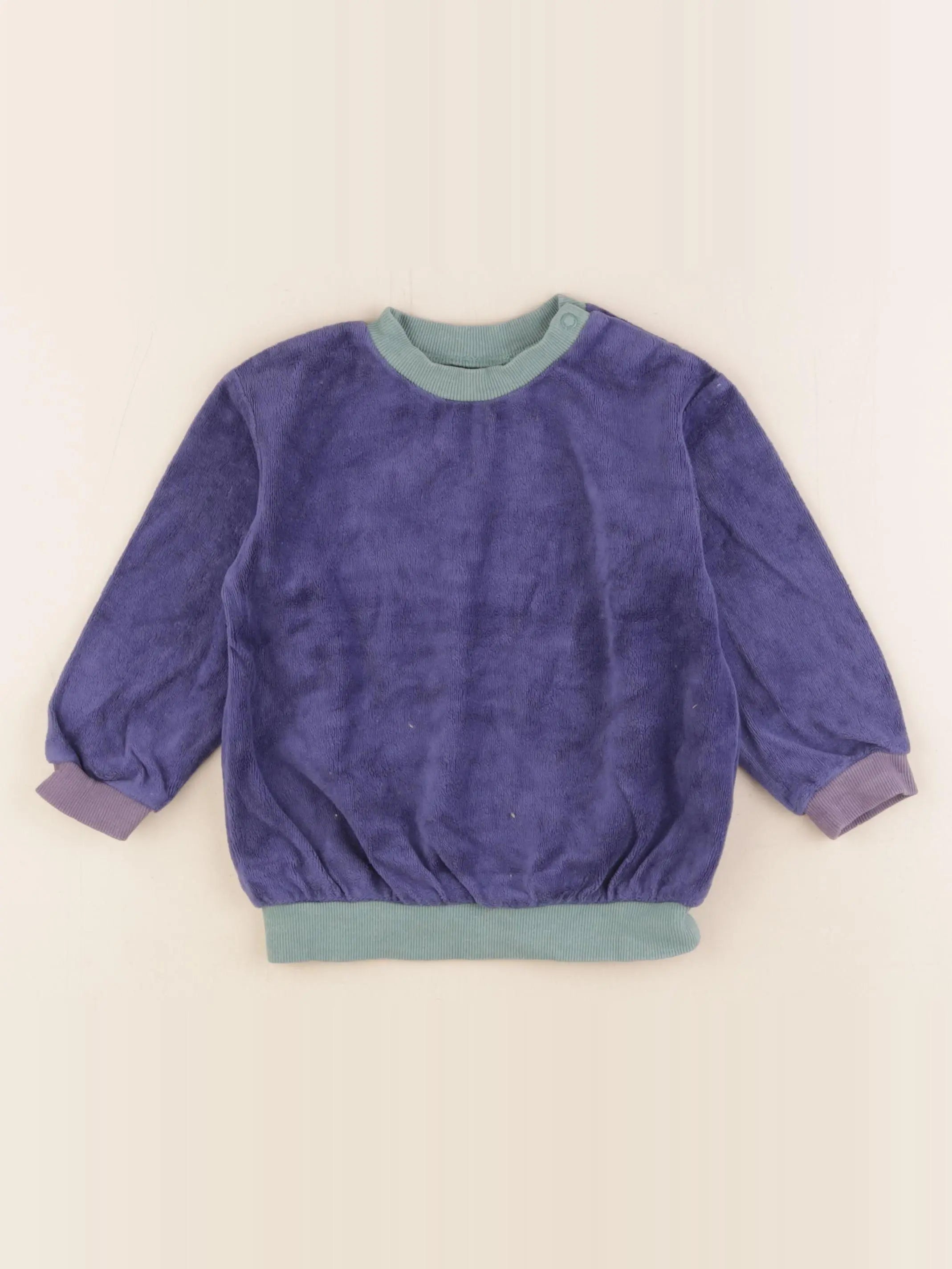 H&M - sweat bleu - 18/24 mois