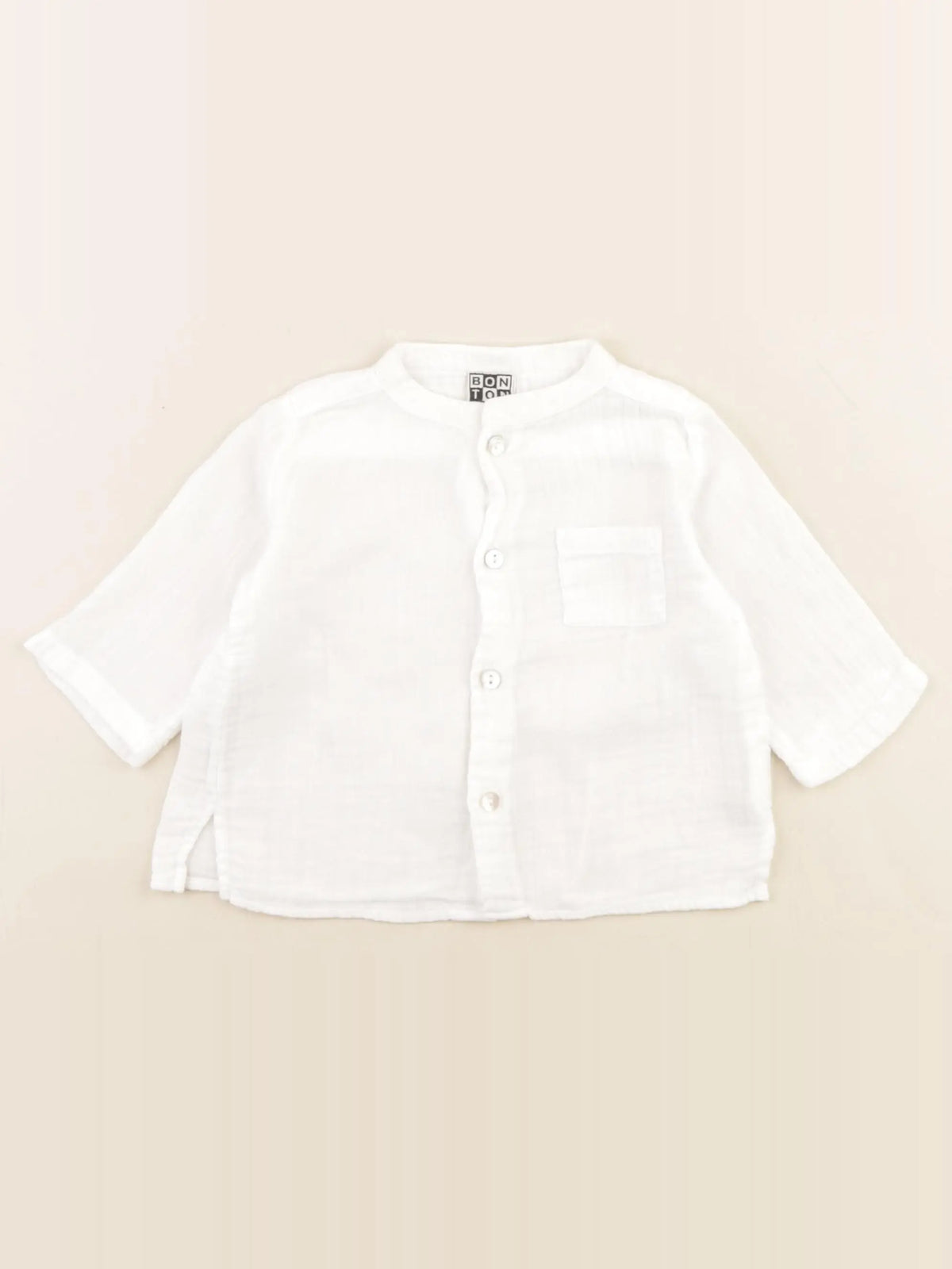 Bonton - chemise blanc - 6 mois