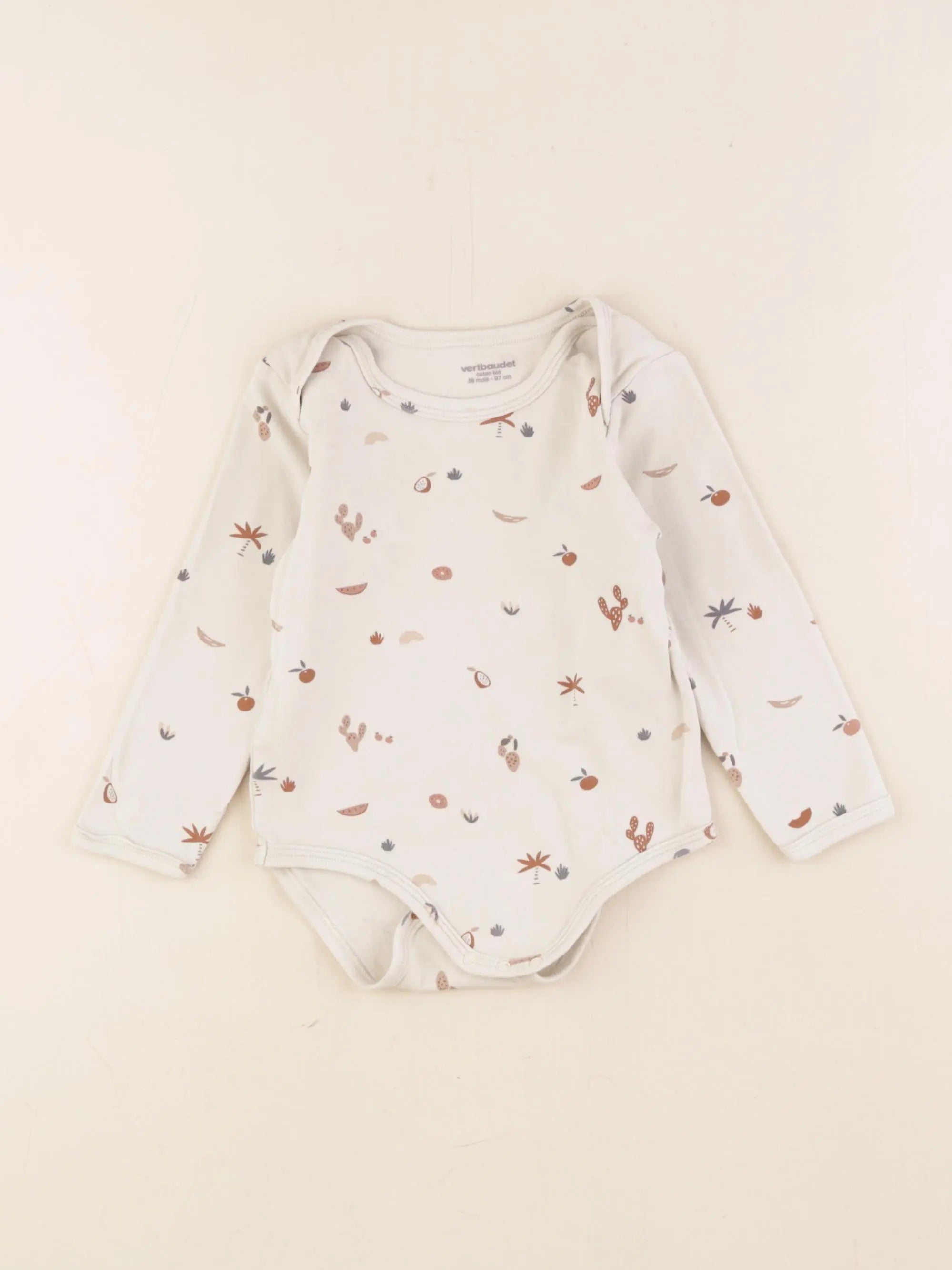 Vertbaudet - body beige - 36 mois