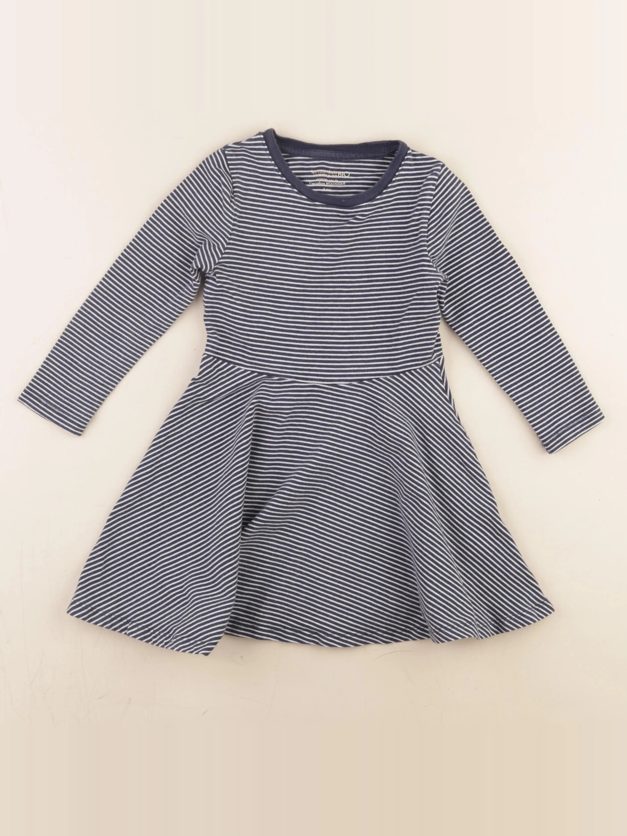 Monoprix - robe bleu - 4 ans