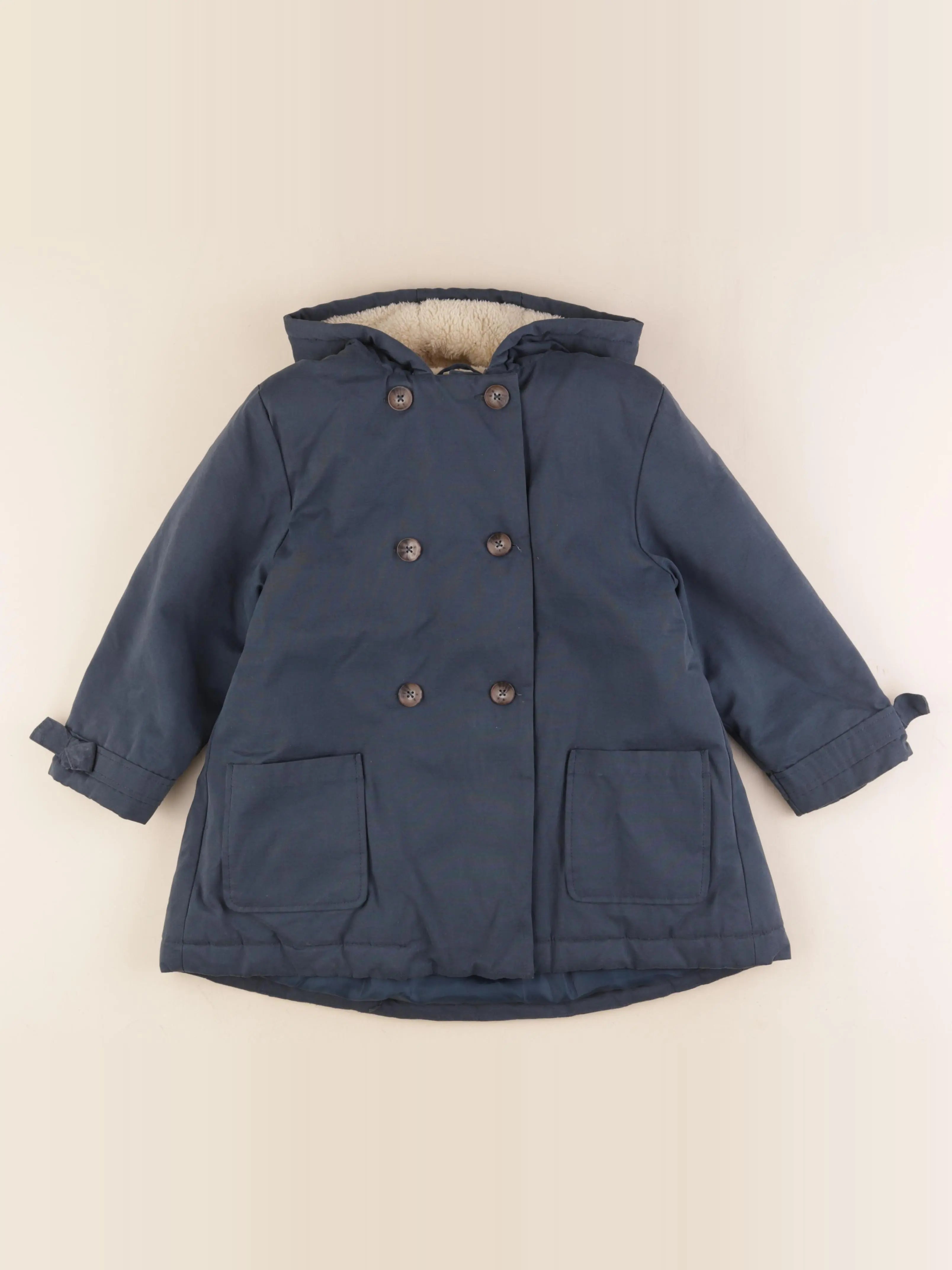 Vertbaudet - manteau bleu - 7 ans