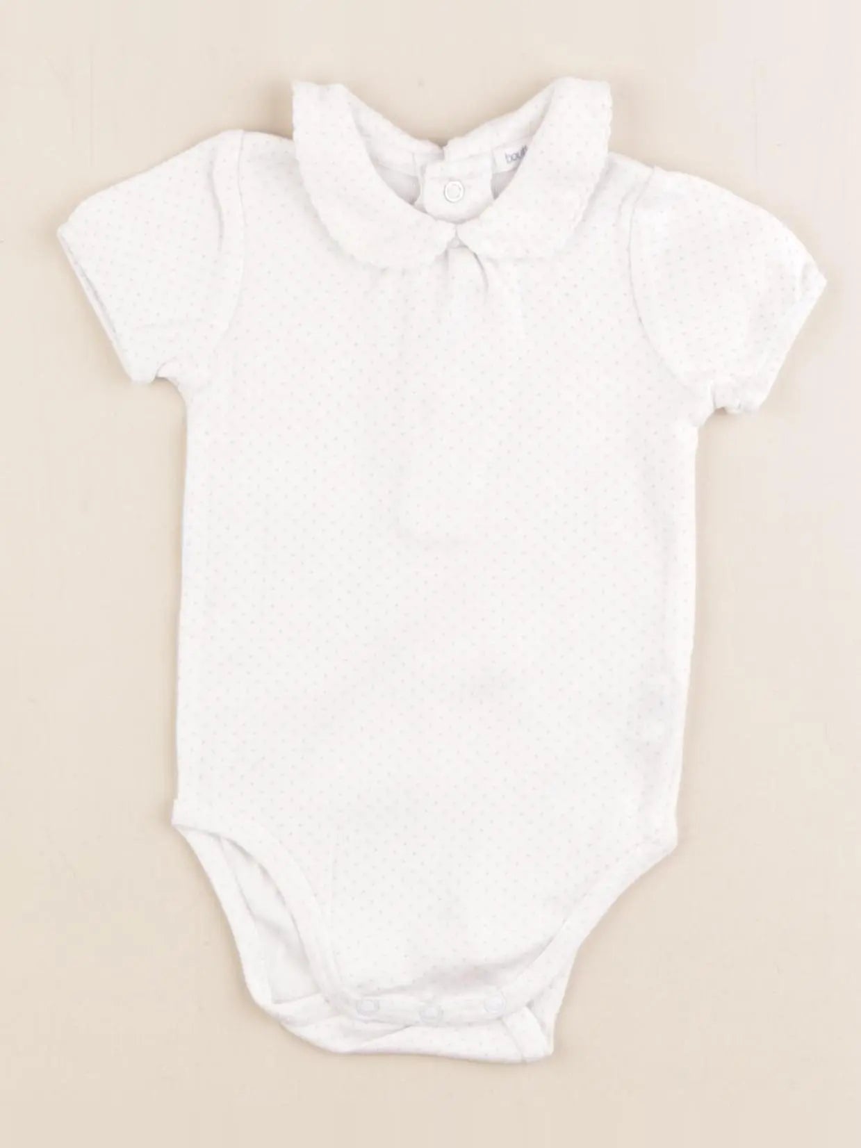 Boutchou - body à col blanc, rose - 3 mois